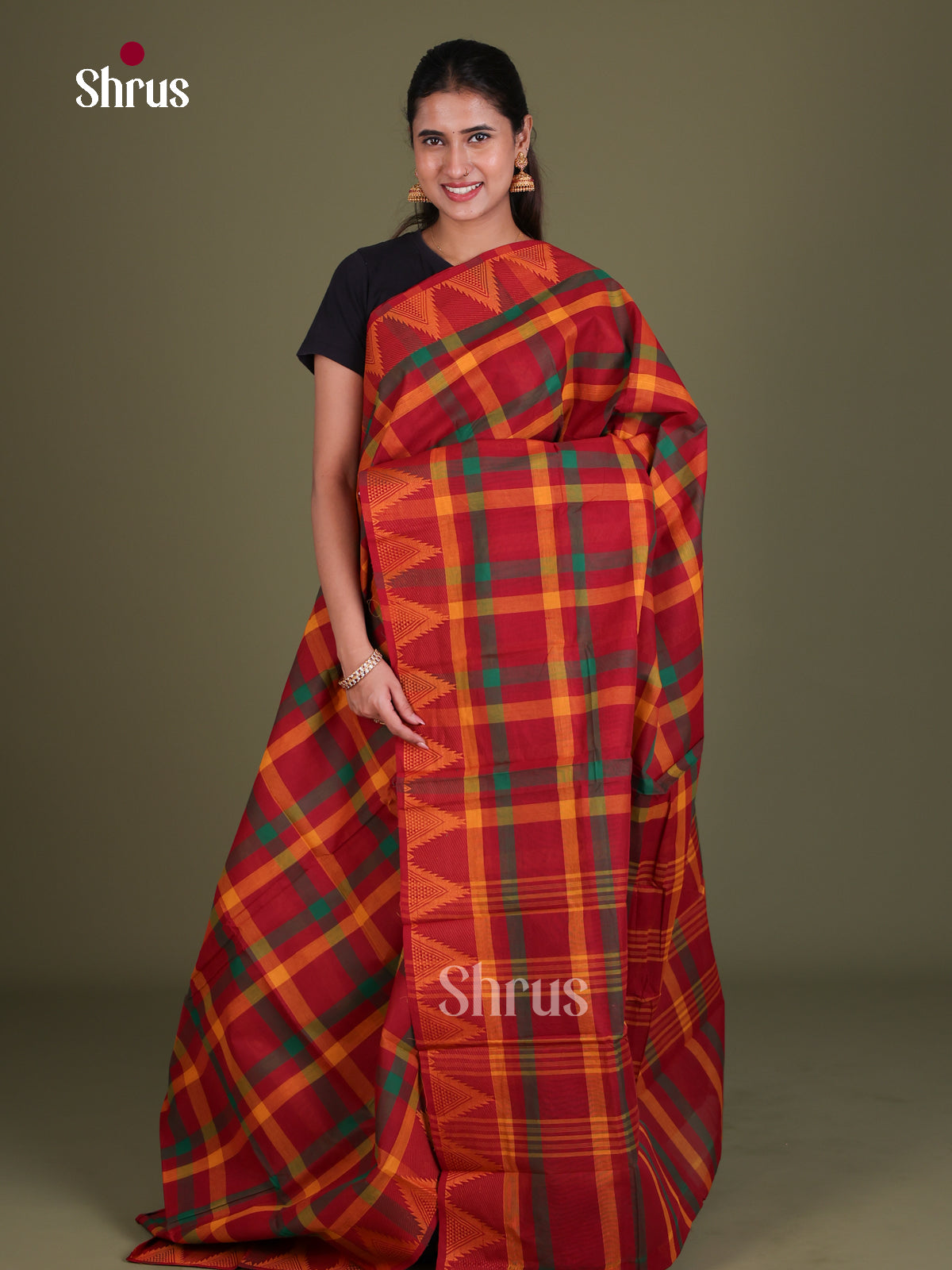 Chettinad Cotton Saree - EES18091 - Shop on Shrus.com