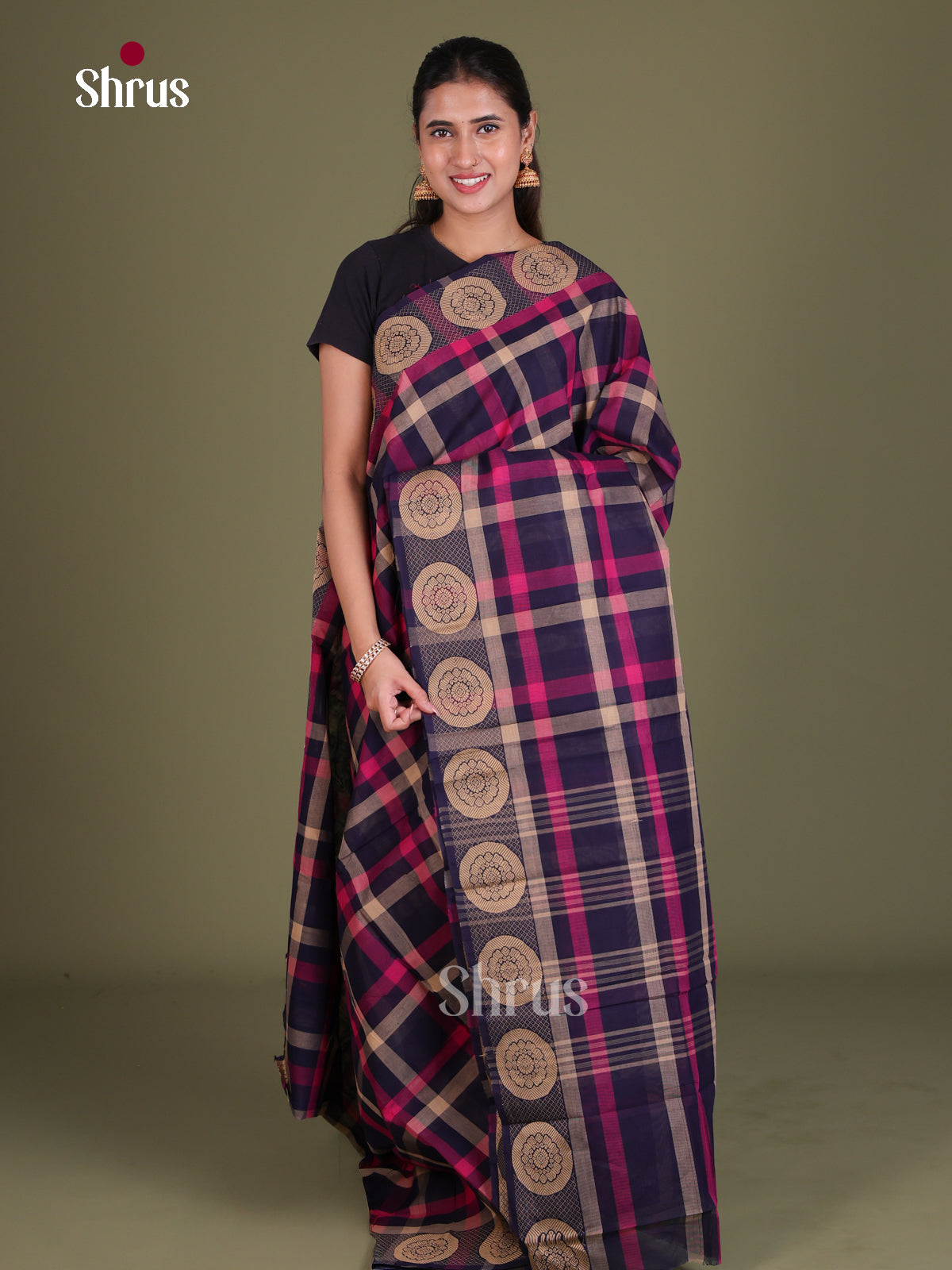 Chettinad Cotton Saree - EES18093 - Shop on Shrus.com