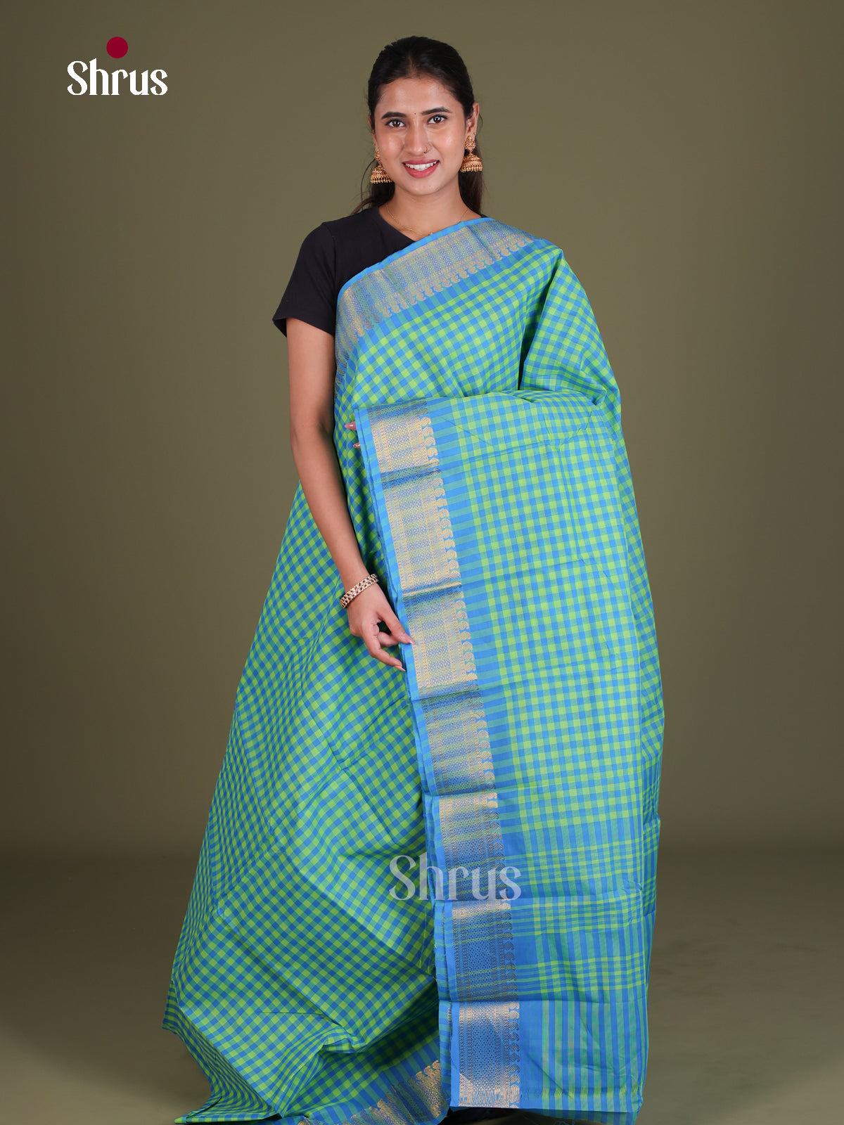 Chettinad Cotton Saree - EES18098 - Shop on Shrus.com