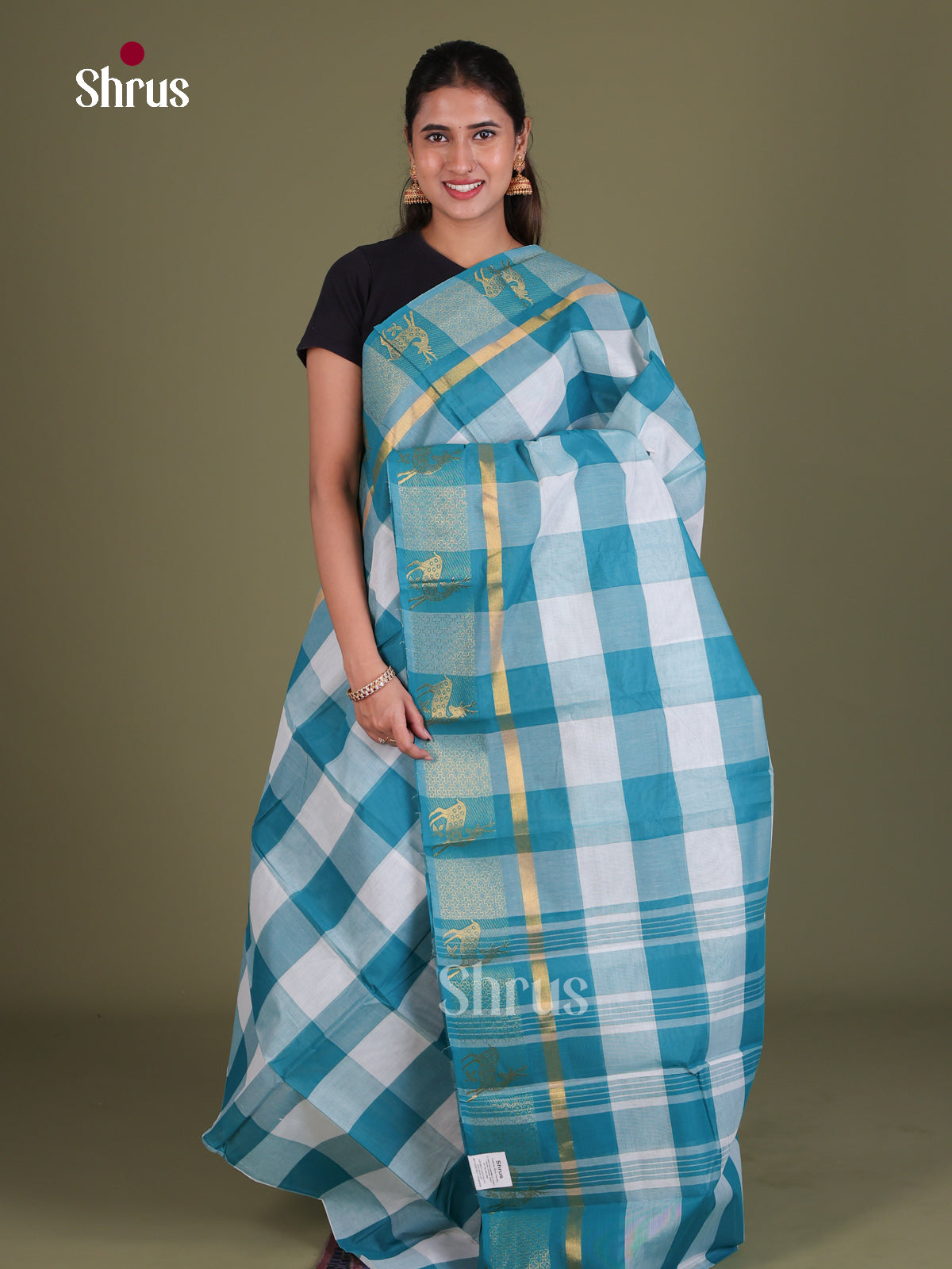 Chettinad Cotton Saree - EES18107 - Shop on Shrus.com