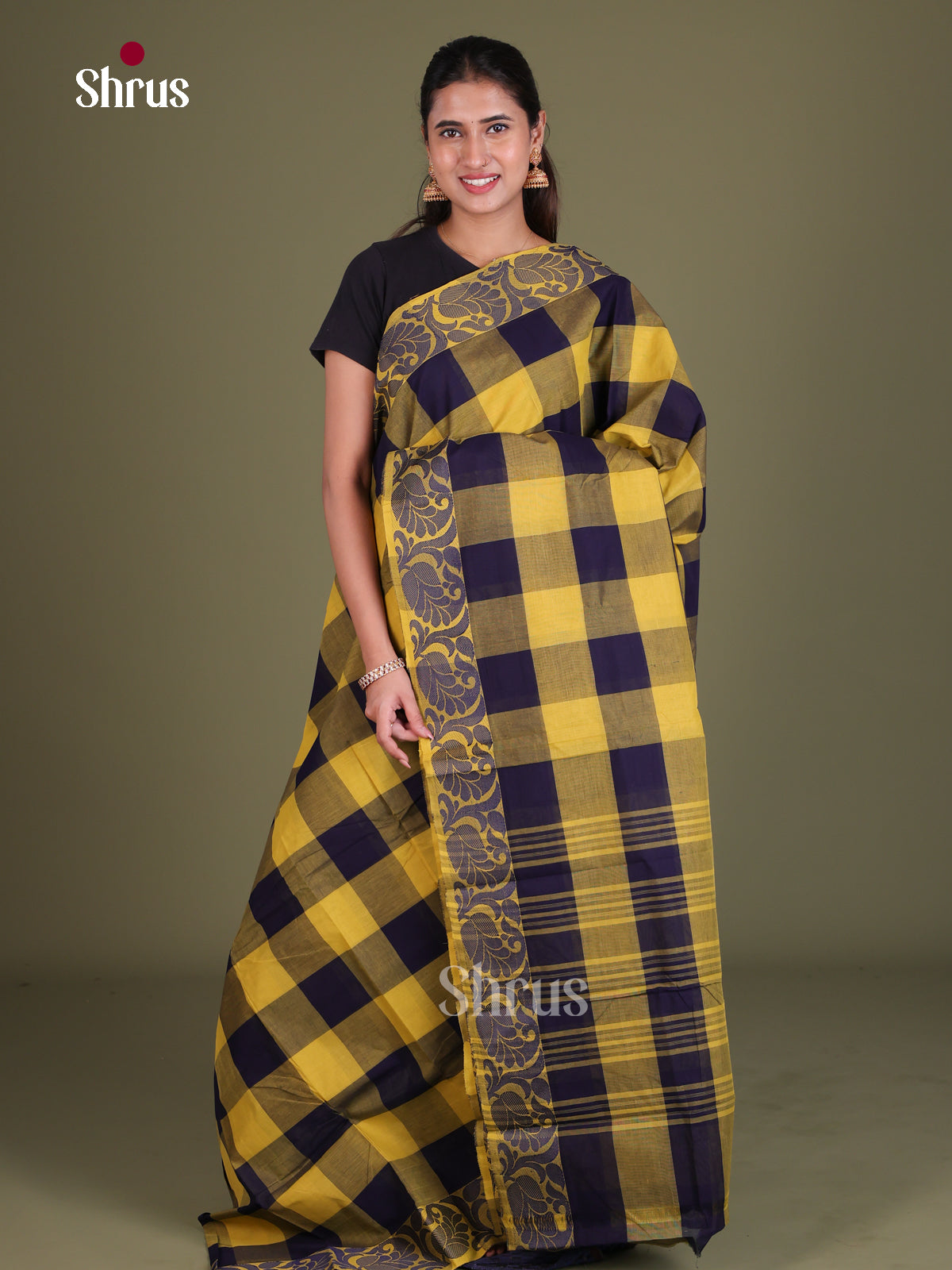 Chettinad Cotton Saree - EES18120 - Shop on Shrus.com