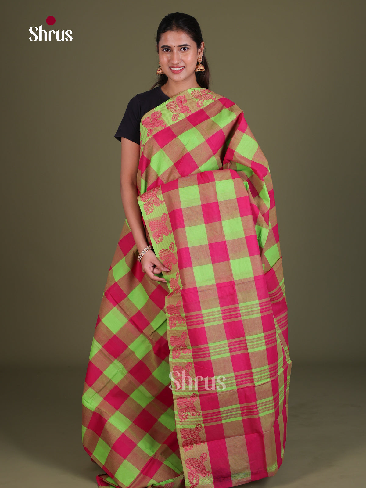 Chettinad Cotton Saree - EES18123 - Shop on Shrus.com