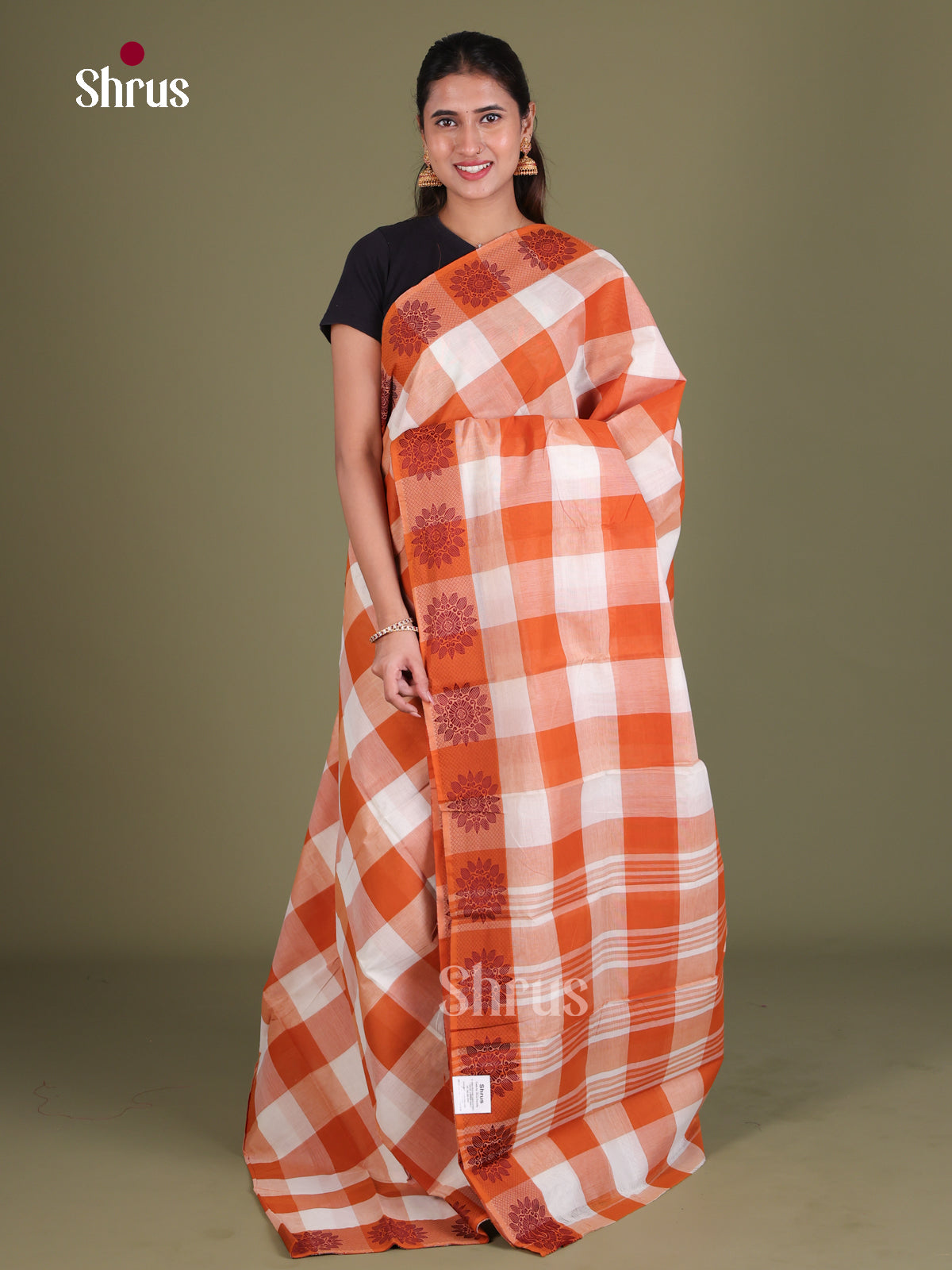 Chettinad Cotton Saree - EES18124 - Shop on Shrus.com