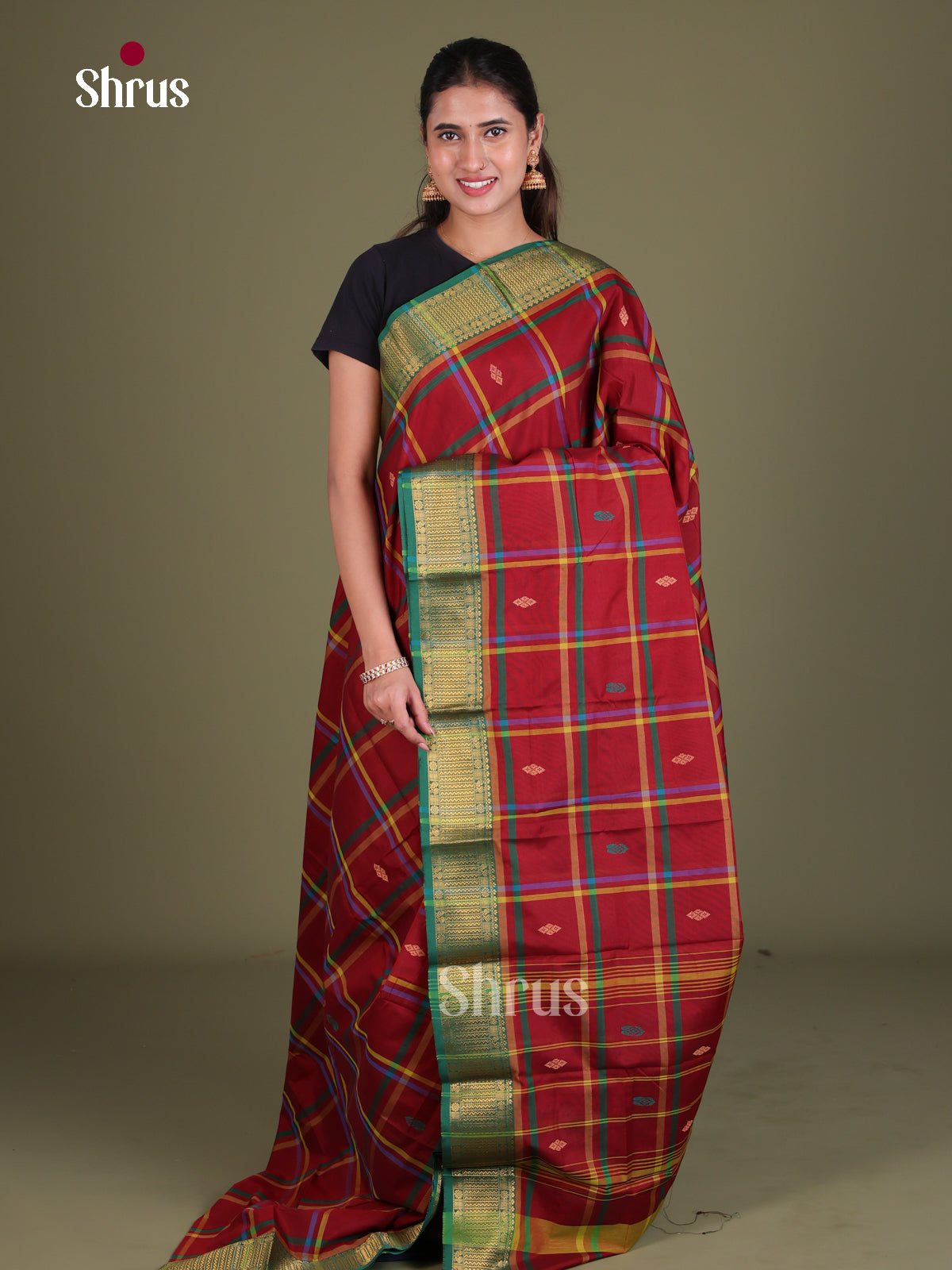 Chettinad Mix Cotton Saree - EES18133 - Shop on Shrus.com