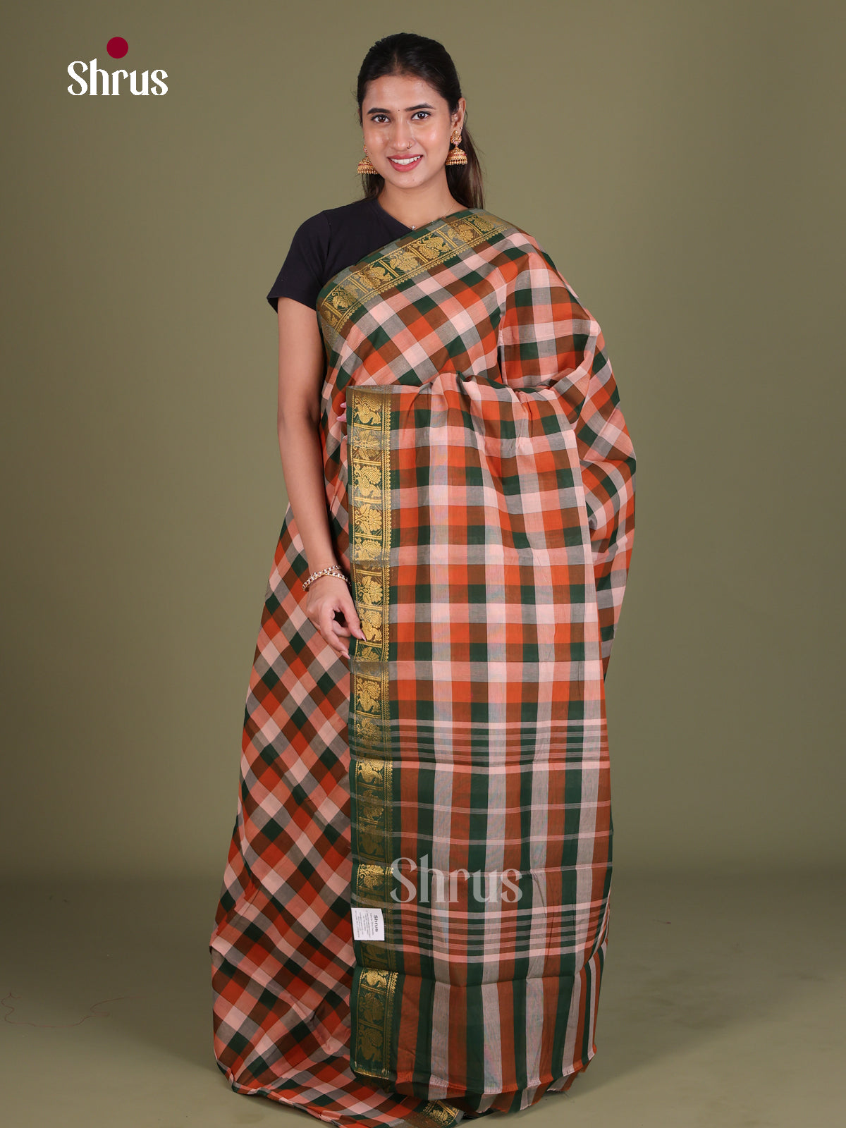 Chettinad Cotton Saree - EES18143 - Shop on Shrus.com