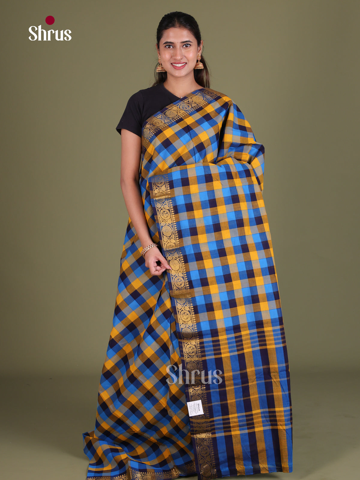 Chettinad Cotton Saree - EES18145 - Shop on Shrus.com