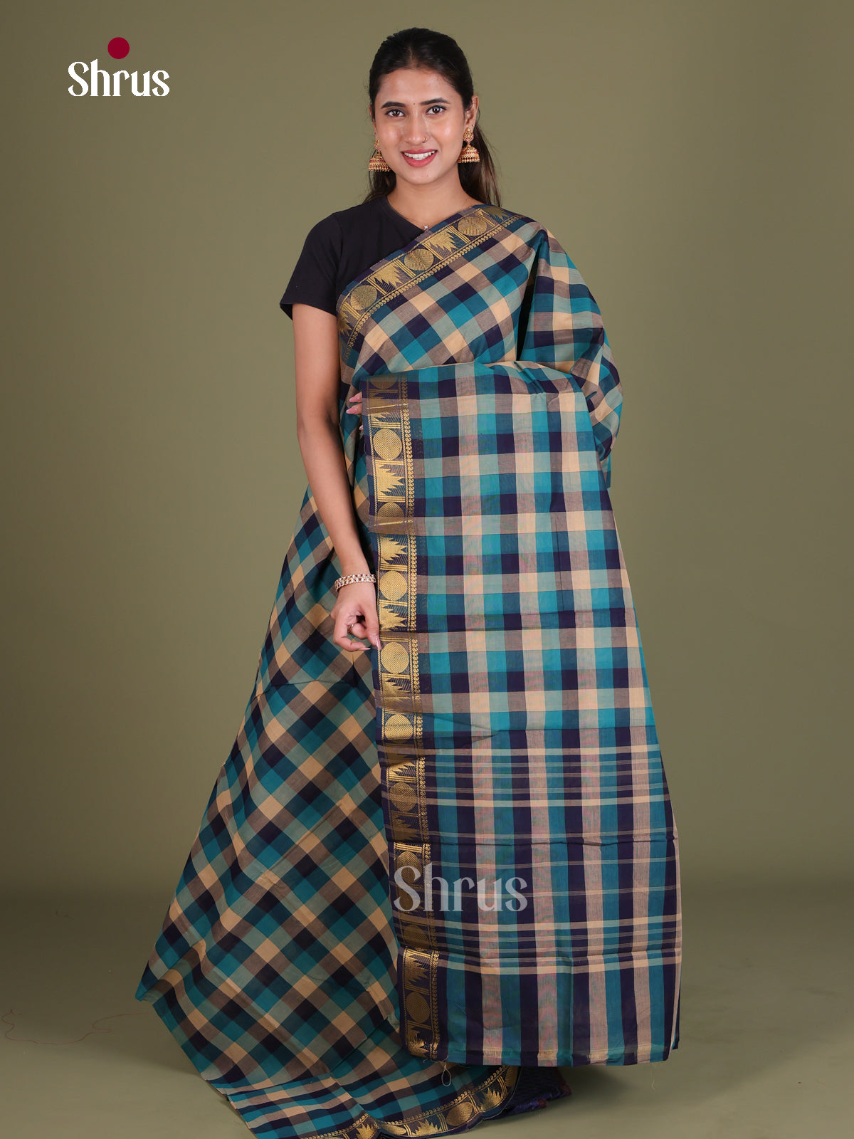 Chettinad Cotton Saree - EES18146 - Shop on Shrus.com