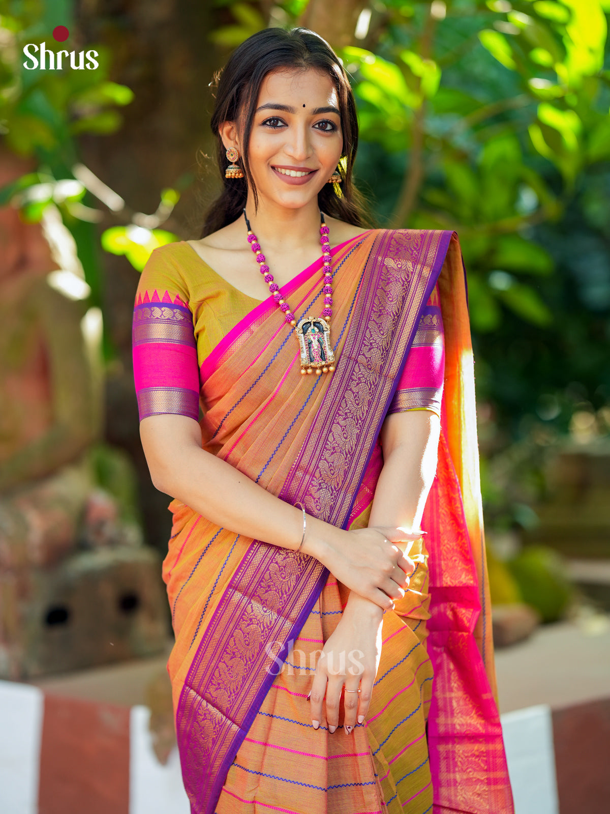 Chettinad Cotton Saree - EES18154 - Shop on Shrus.com