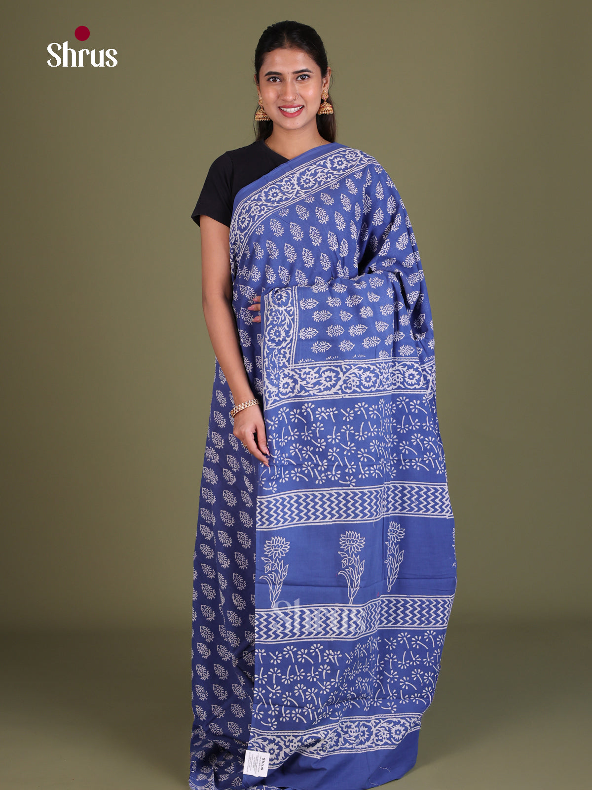 Jaipur cotton Saree - EES19013 - Shop on Shrus.com
