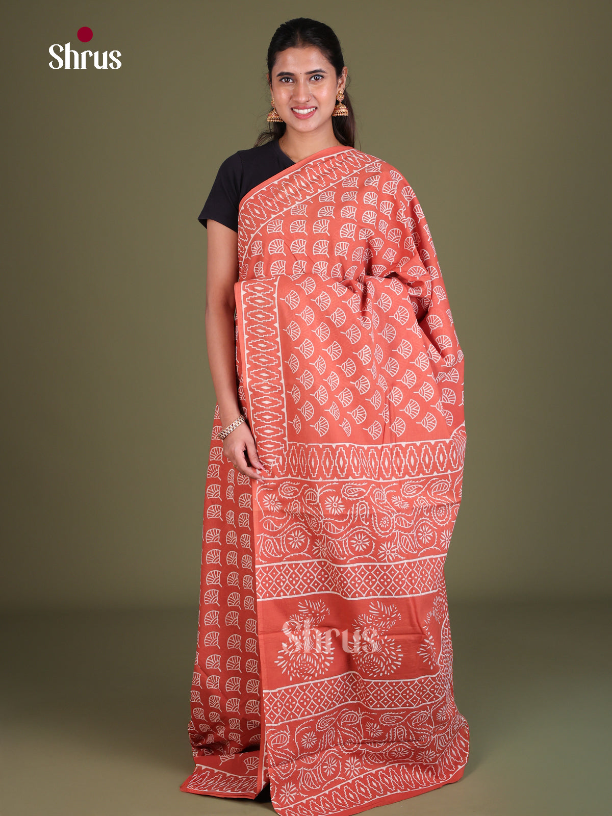 Jaipur cotton Saree - EES19016 - Shop on Shrus.com