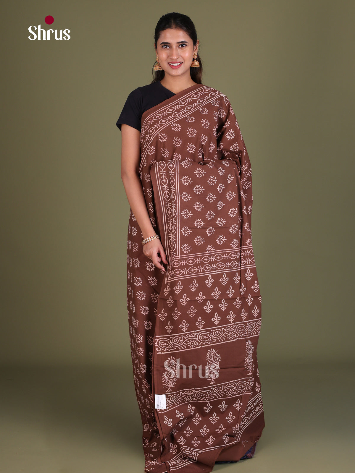 Jaipur cotton Saree - EES19020 - Shop on Shrus.com