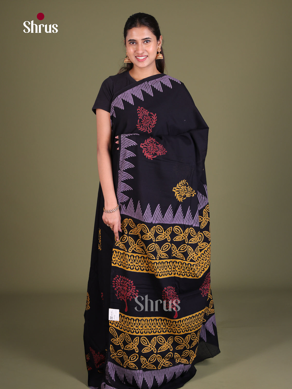 Jaipur cotton Saree - EES19028 - Shop on Shrus.com
