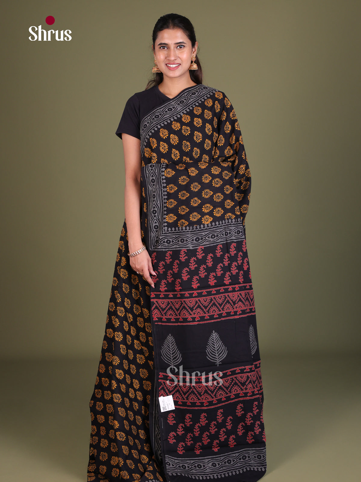Jaipur cotton Saree - EES19036 - Shop on Shrus.com