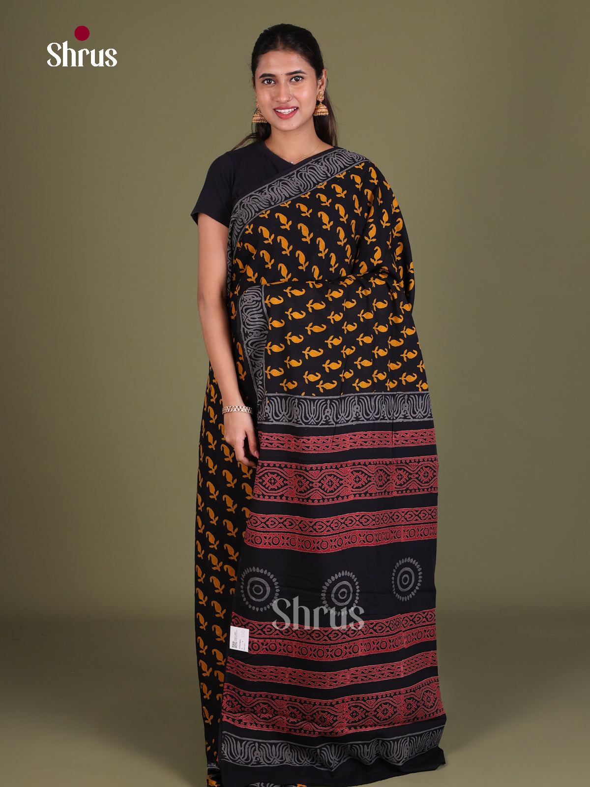 Jaipur cotton Saree - EES19041 - Shop on Shrus.com