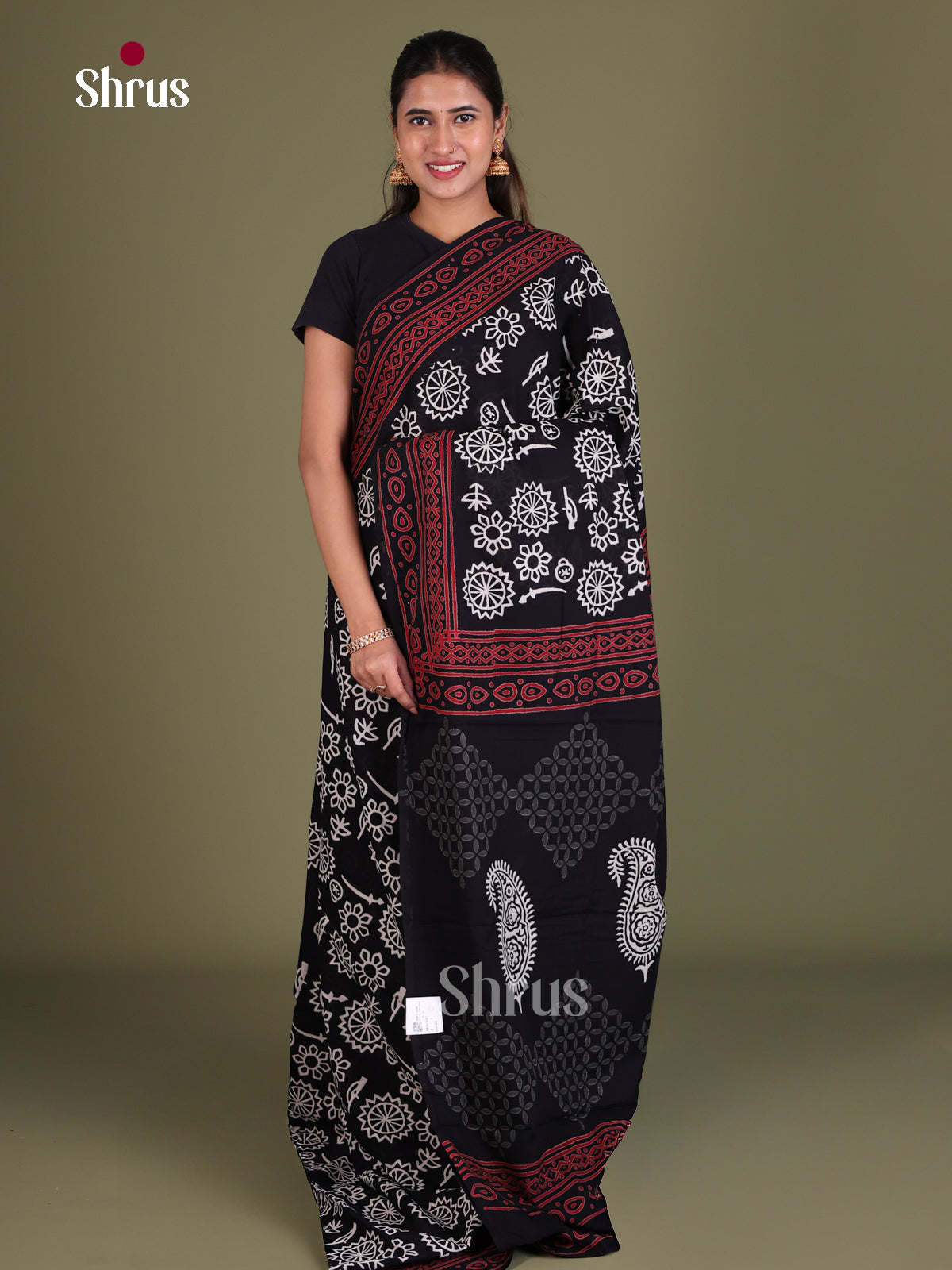 Jaipur cotton Saree - EES19047 - Shop on Shrus.com