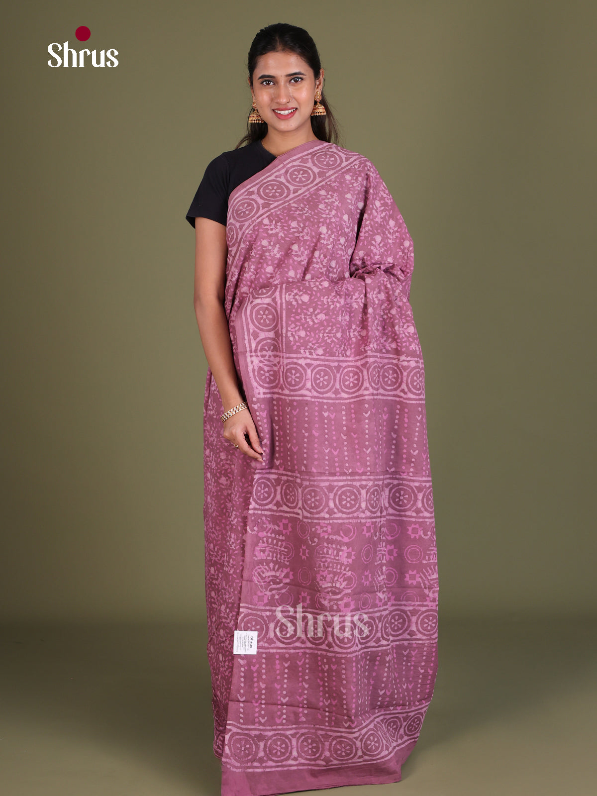 Jaipur cotton Saree - EES19059 - Shop on Shrus.com
