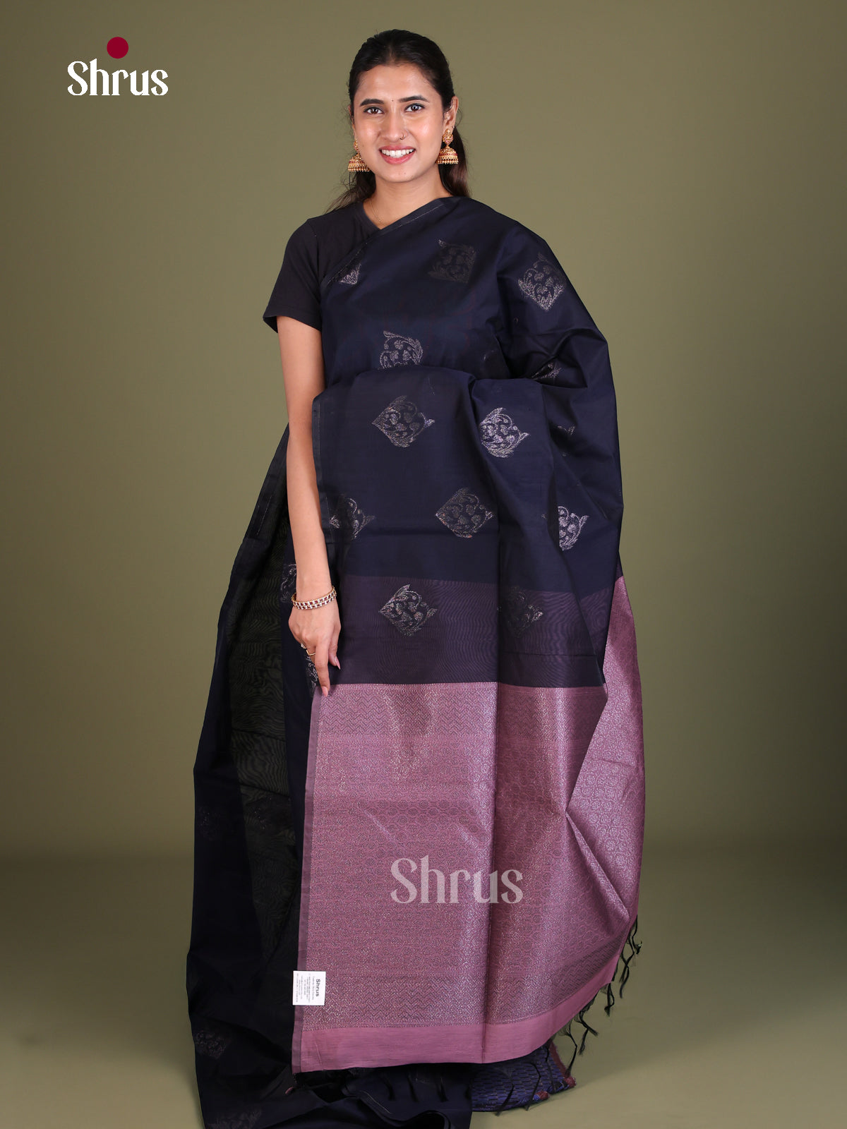 Semi Silkcotton Saree - EES19286 - Shop on Shrus.com