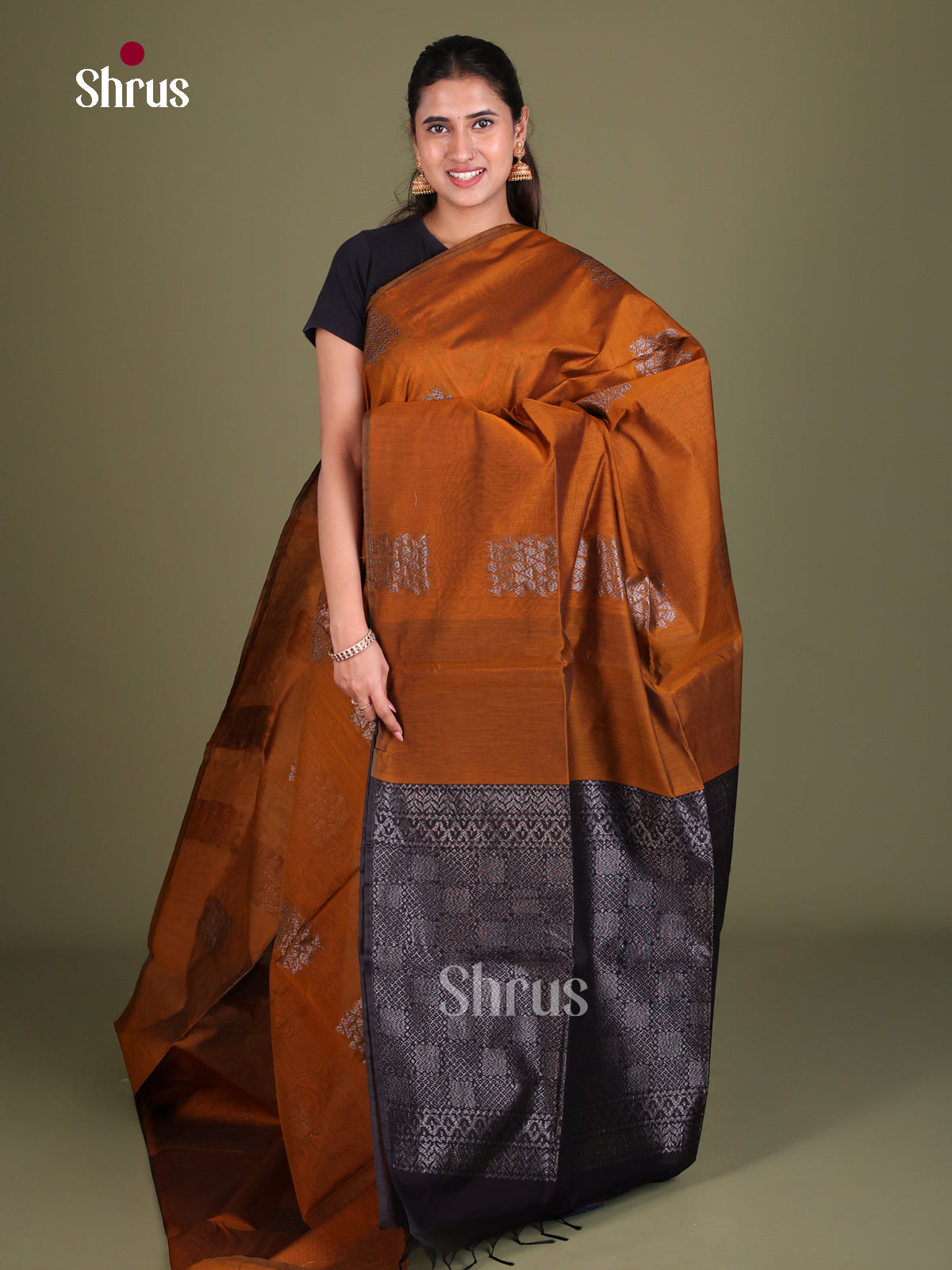 Semi Silkcotton Saree - EES19302 - Shop on Shrus.com
