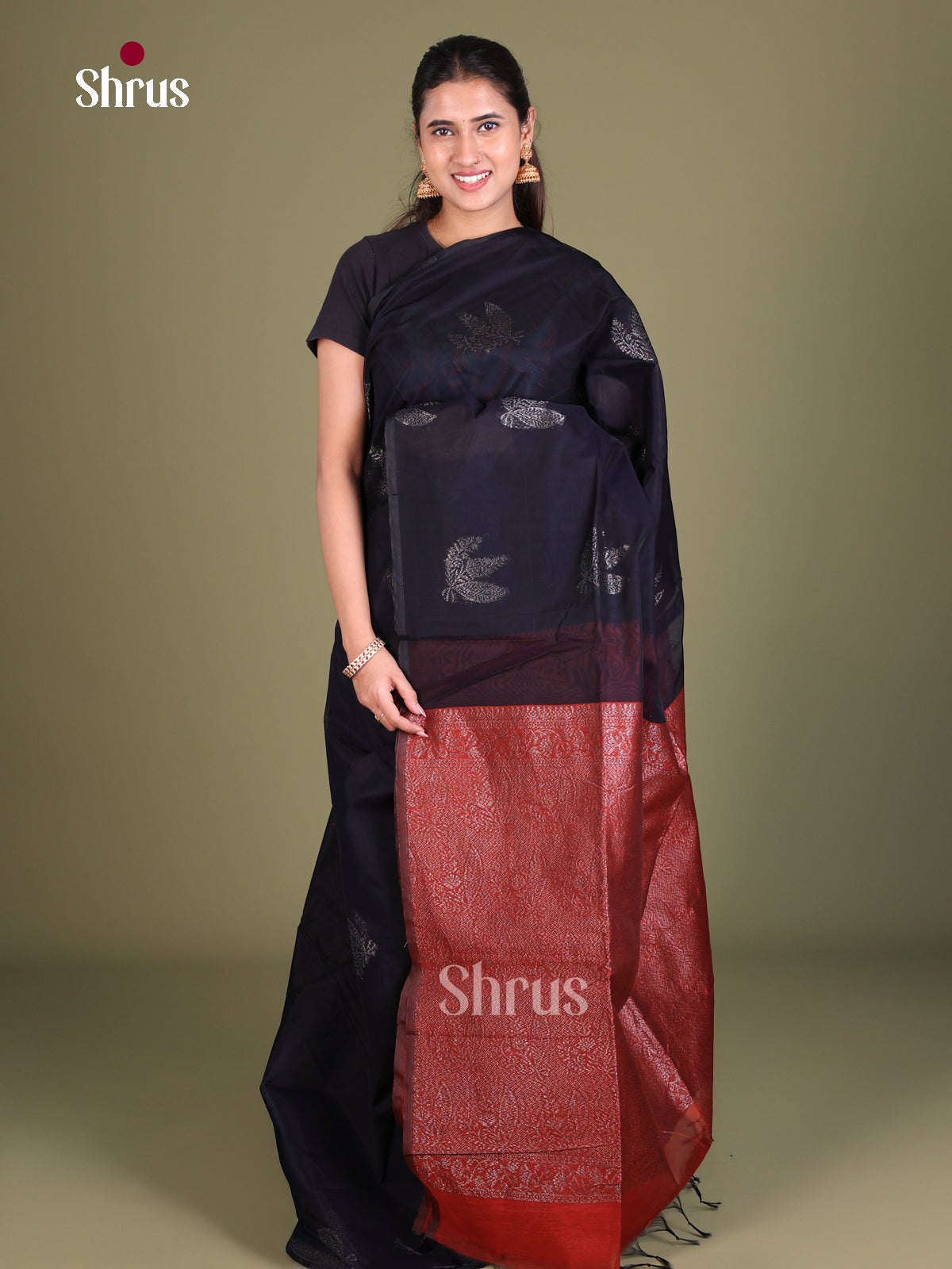Semi Silkcotton Saree - EES19317 - Shop on Shrus.com