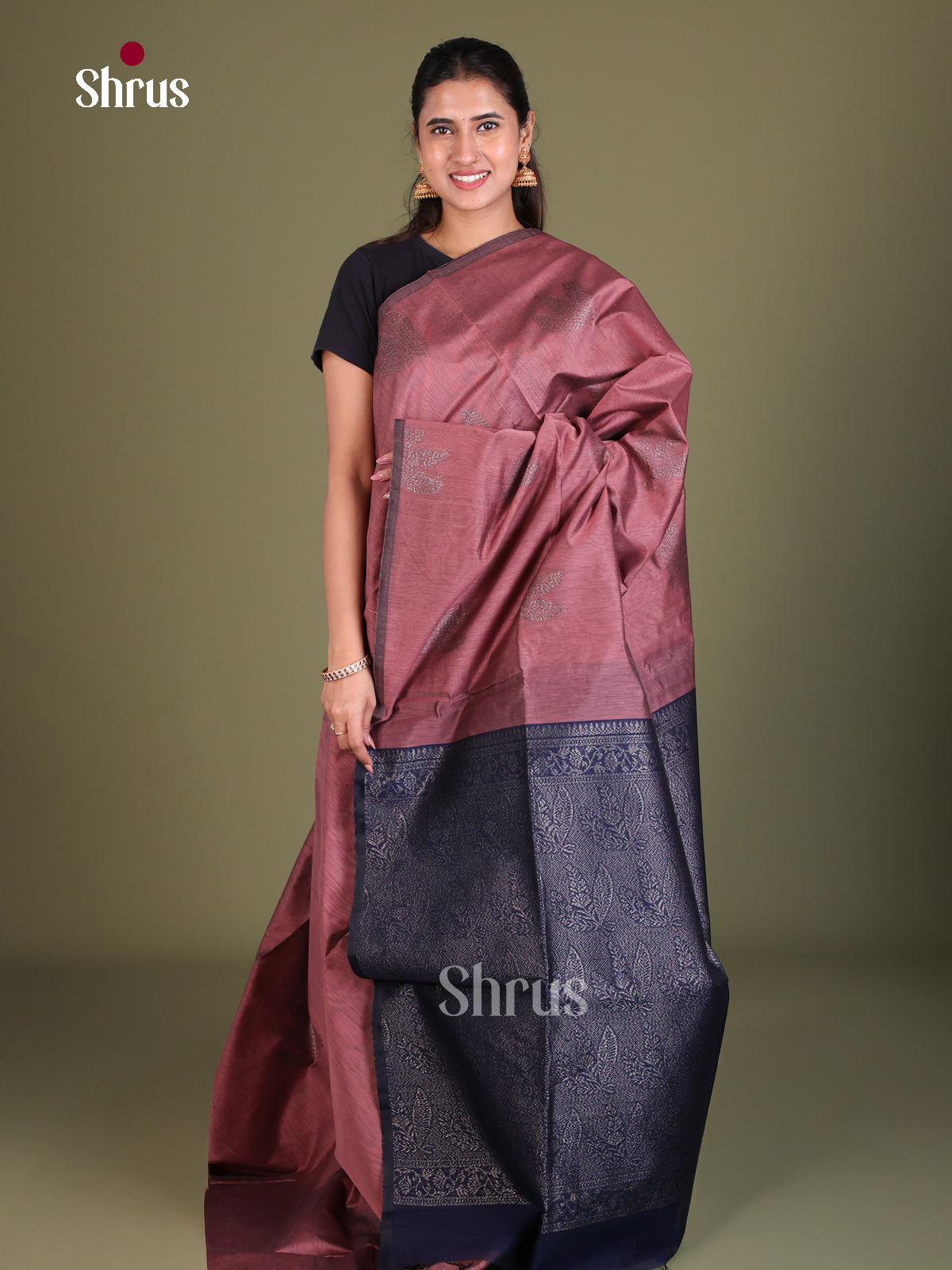Semi Silkcotton Saree - EES19318 - Shop on Shrus.com