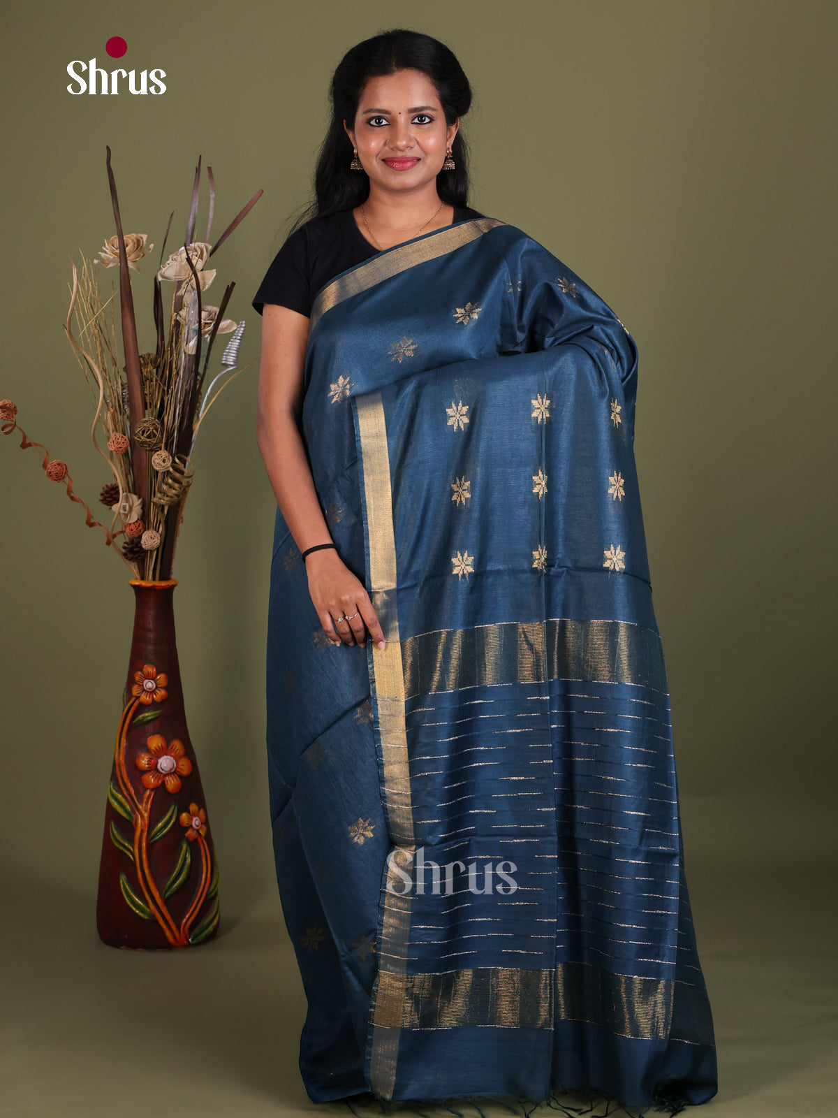Semi Tussar Saree - EES21220