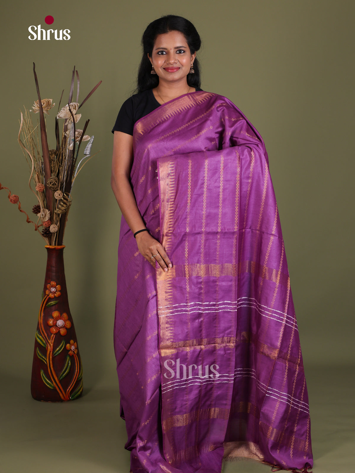 Semi Tussar Saree - EES21226