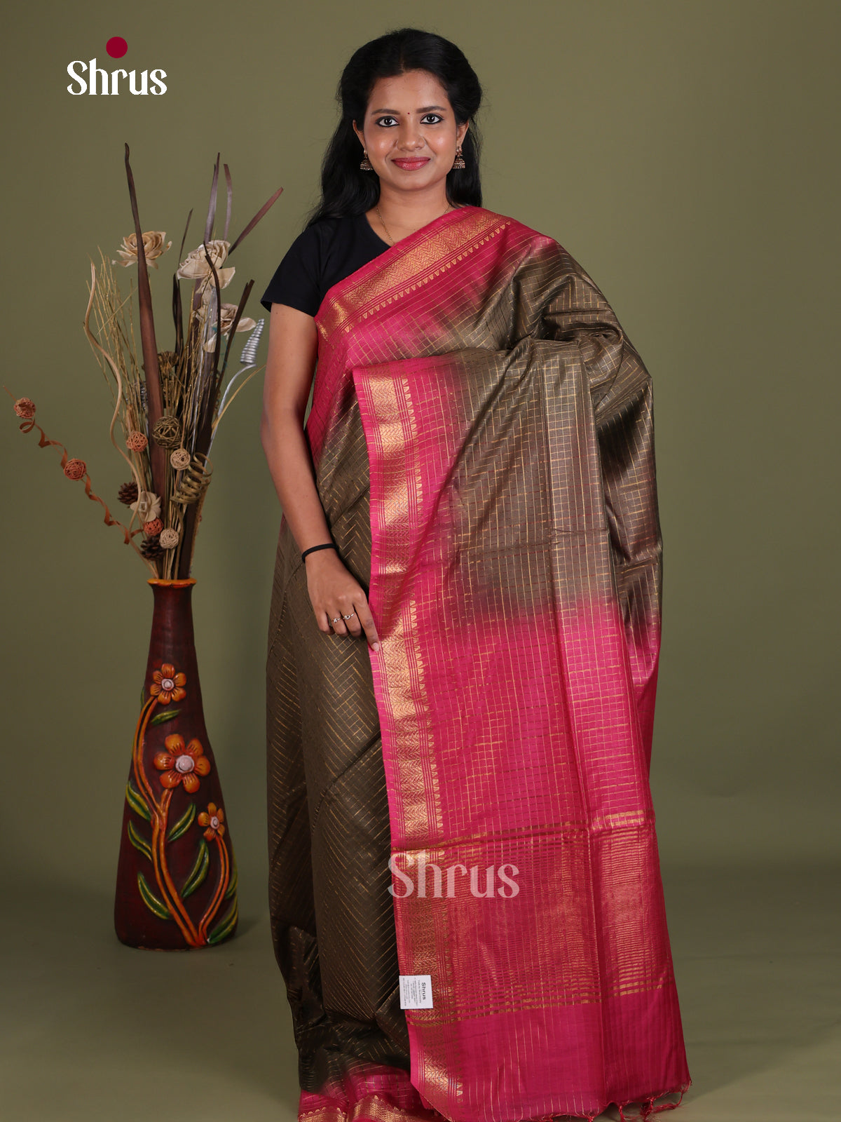 Semi Tussar Saree - EES21274