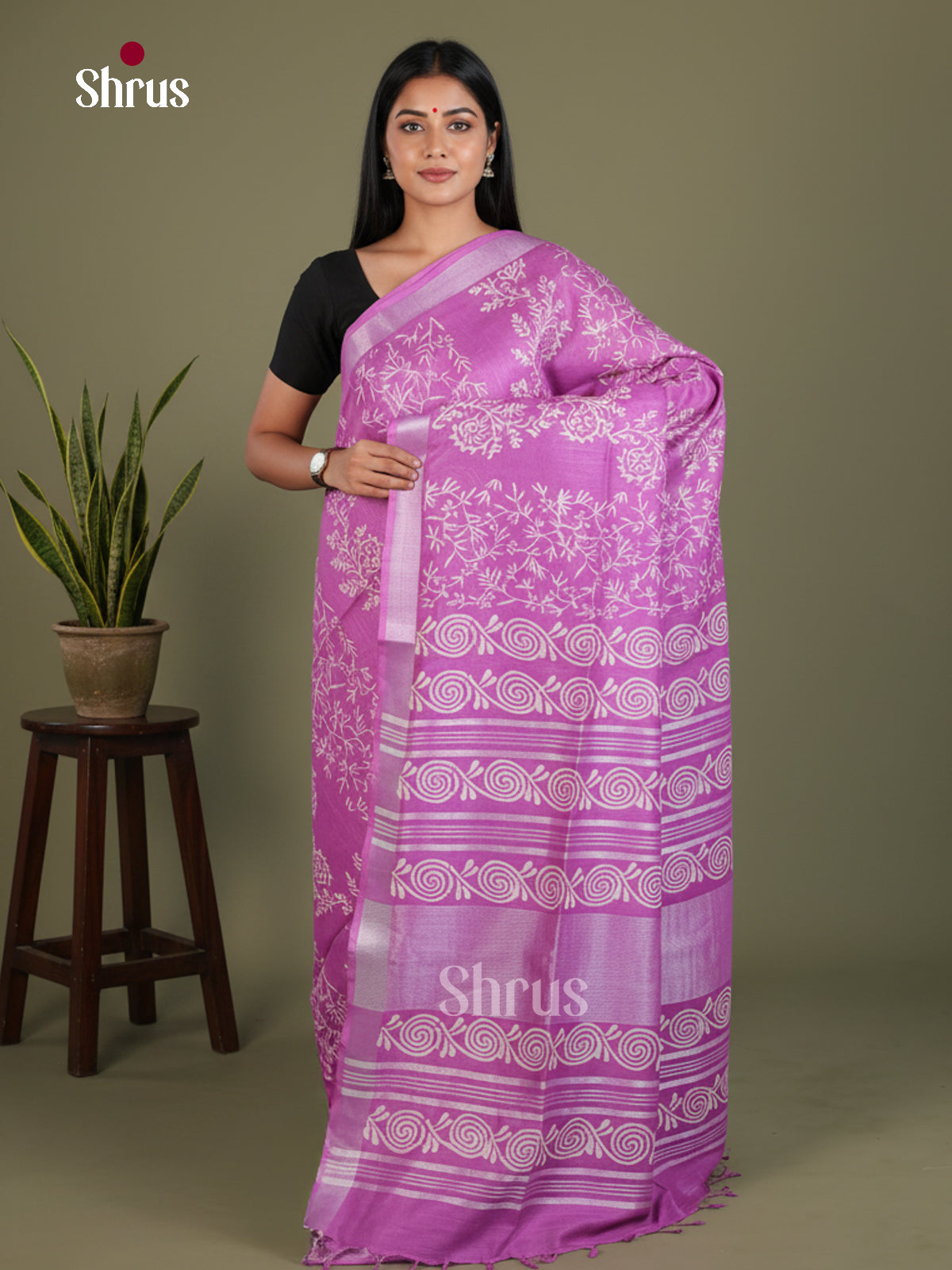 Linen Cotton Saree - EES21297