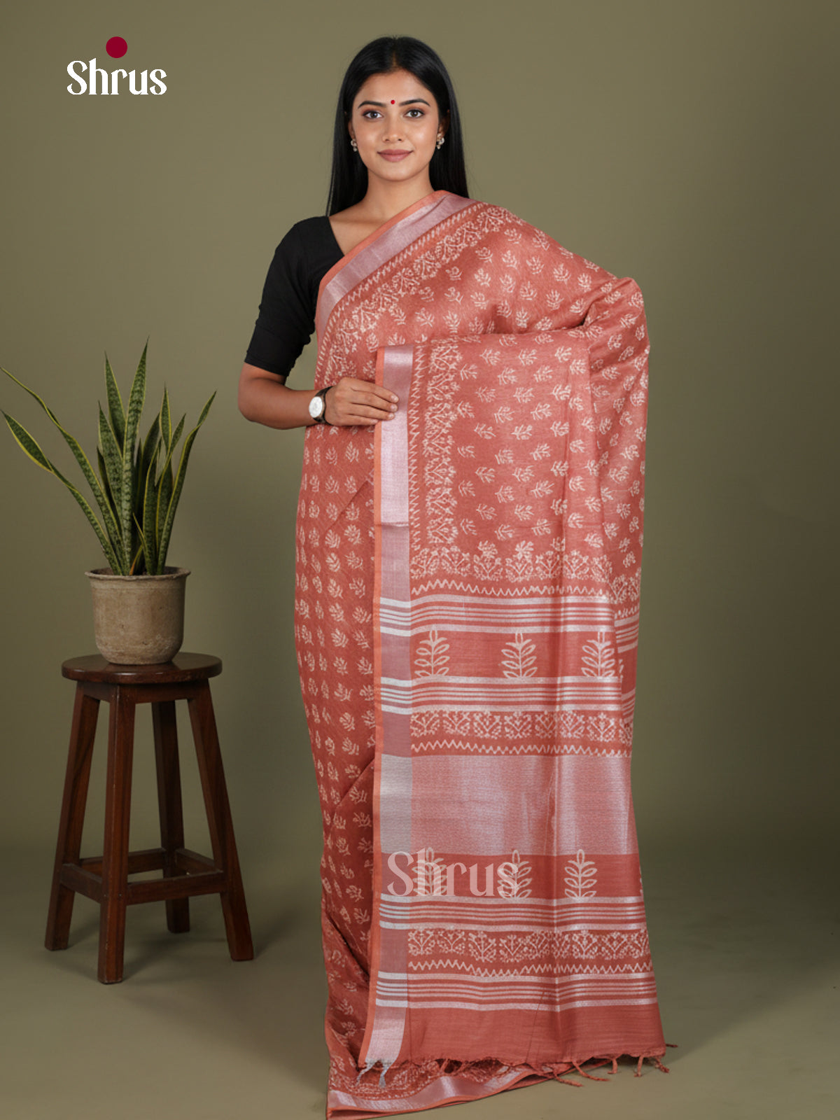 Linen Cotton Saree - EES21316