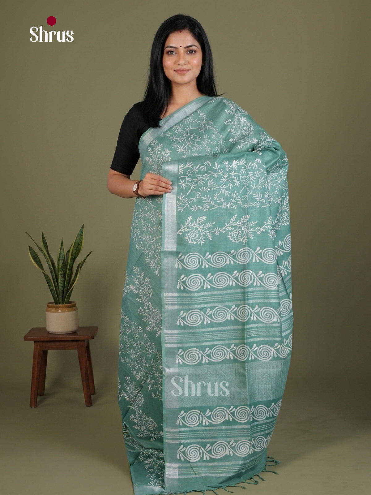 Linen Cotton Saree - EES21319