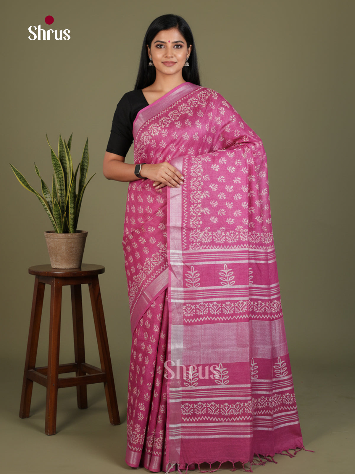 Linen Cotton Saree - EES21321