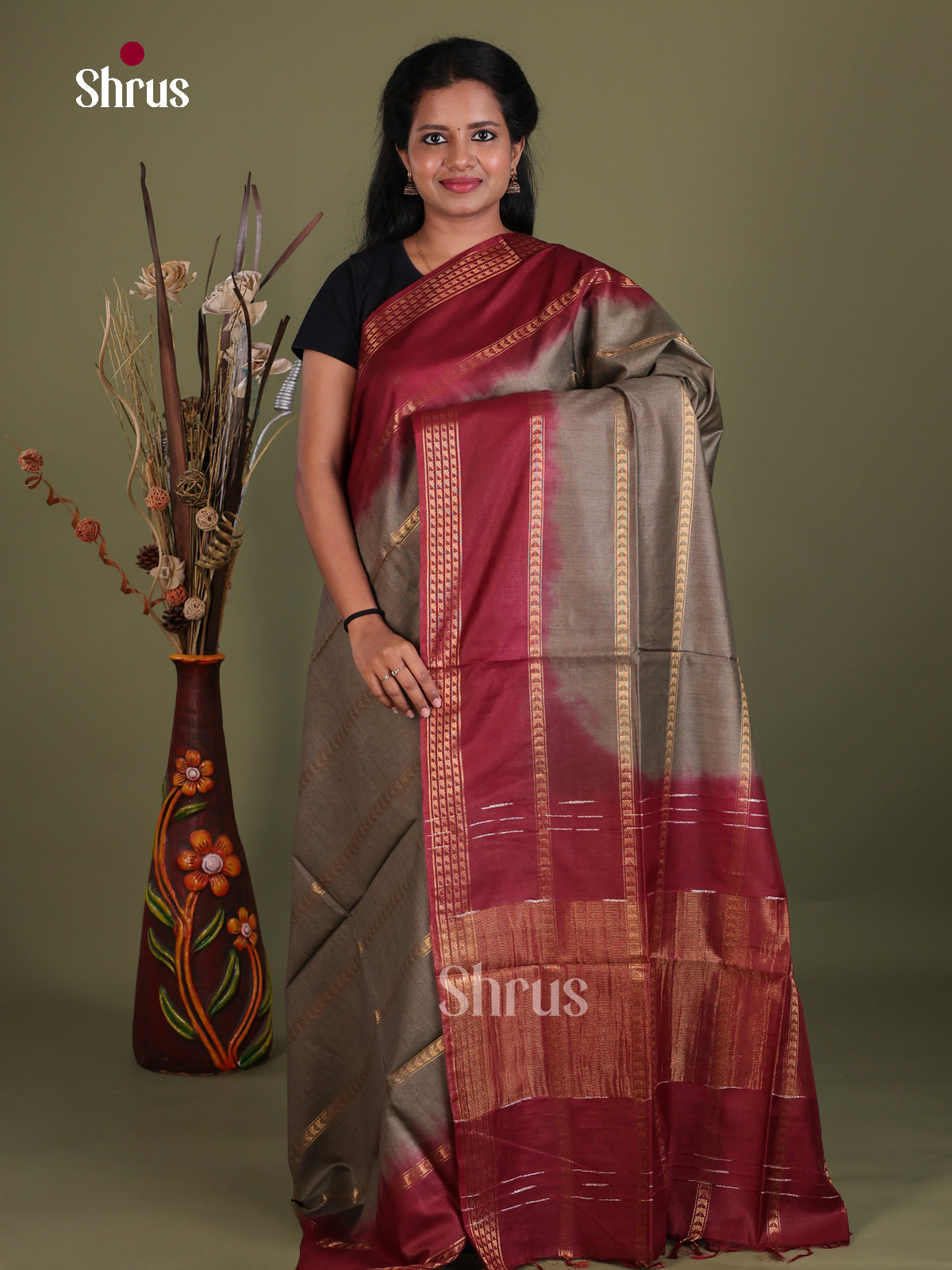 Semi Tussar Saree - EES21339