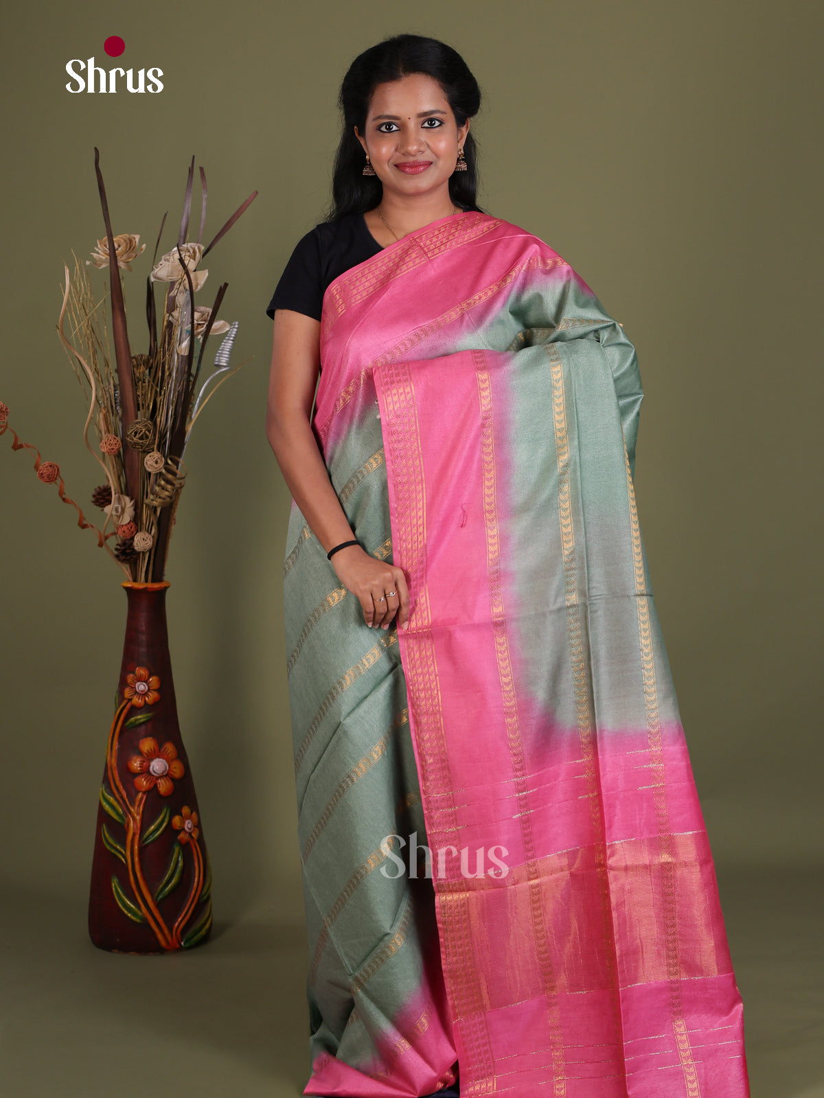 Semi Tussar Saree - EES21341