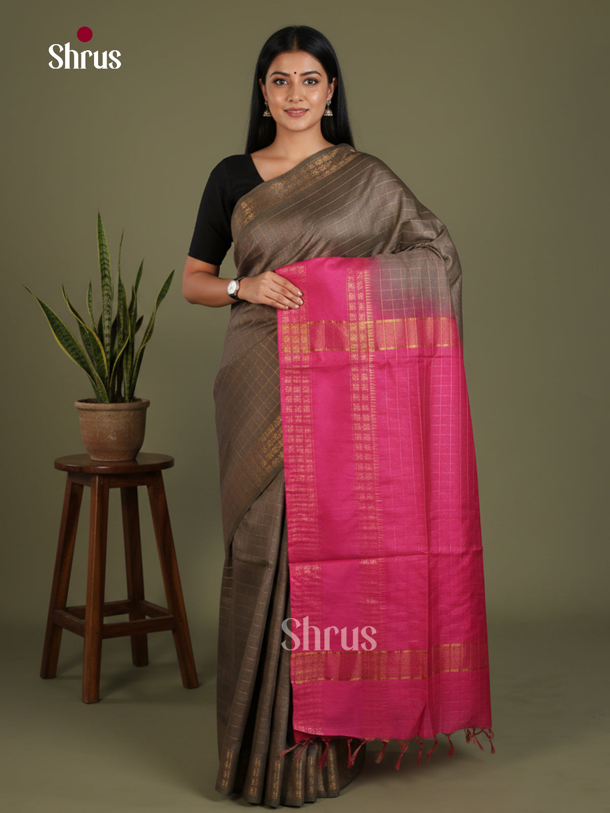 Semi Tussar Saree - EES21343