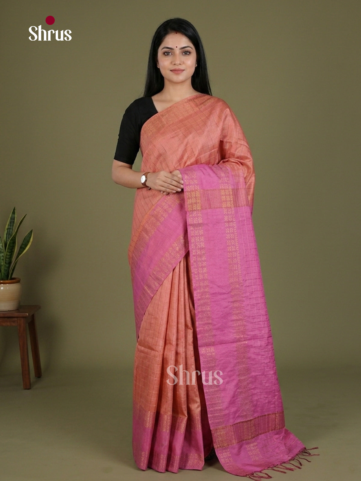 Semi Tussar Saree - EES21348