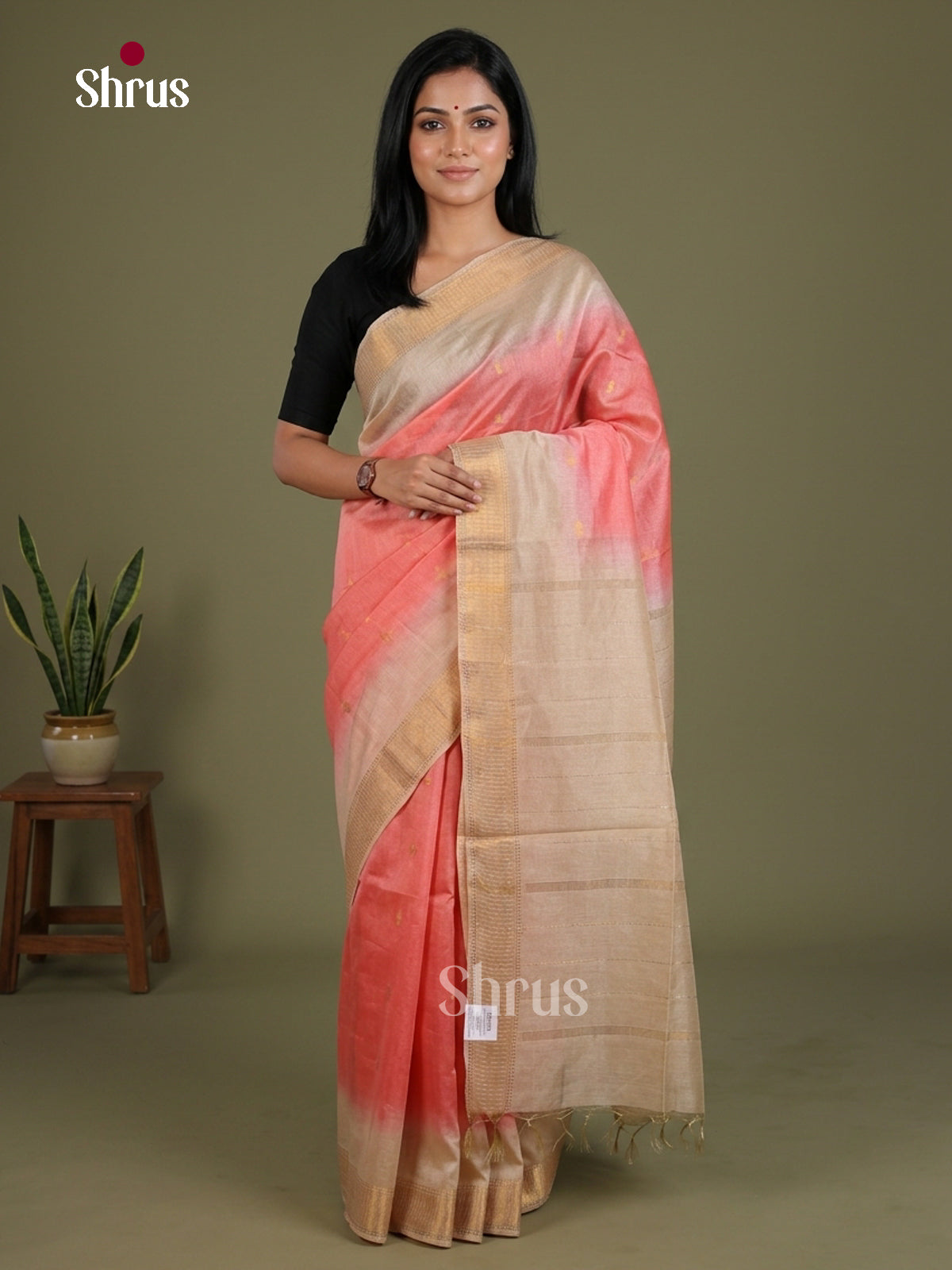 Semi Tussar Saree - EES21361