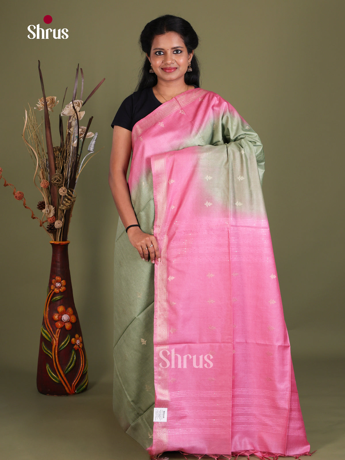 Semi Tussar Saree - EES21376