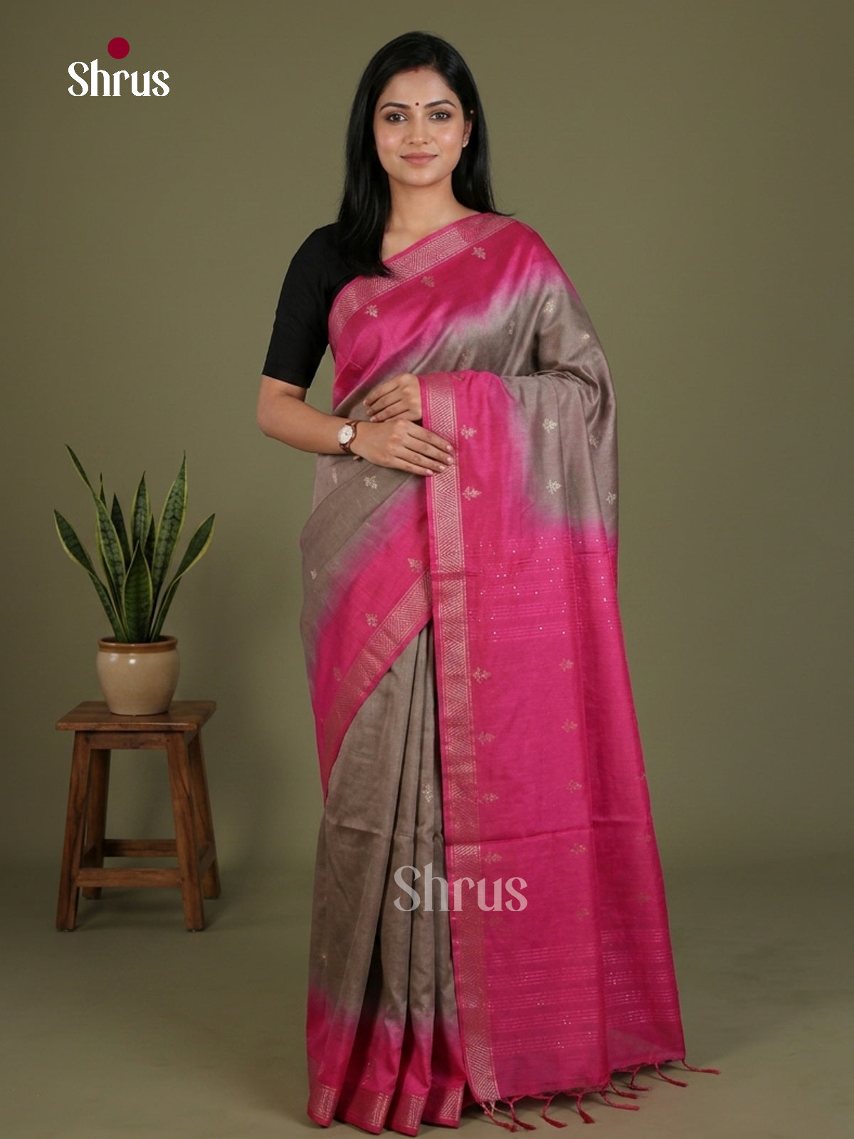 Semi Tussar Saree - EES21384