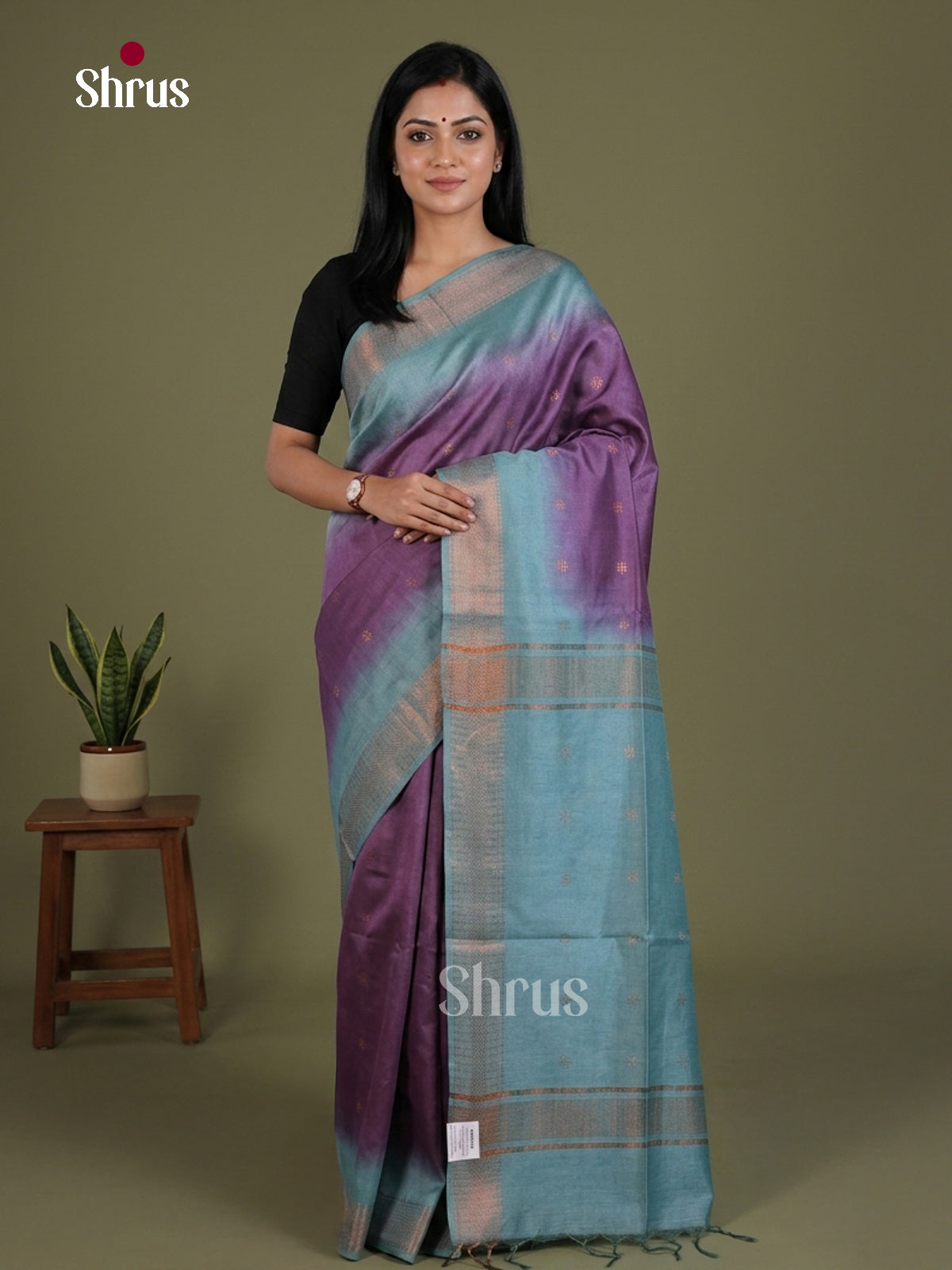 Semi Tussar Saree - EES21389