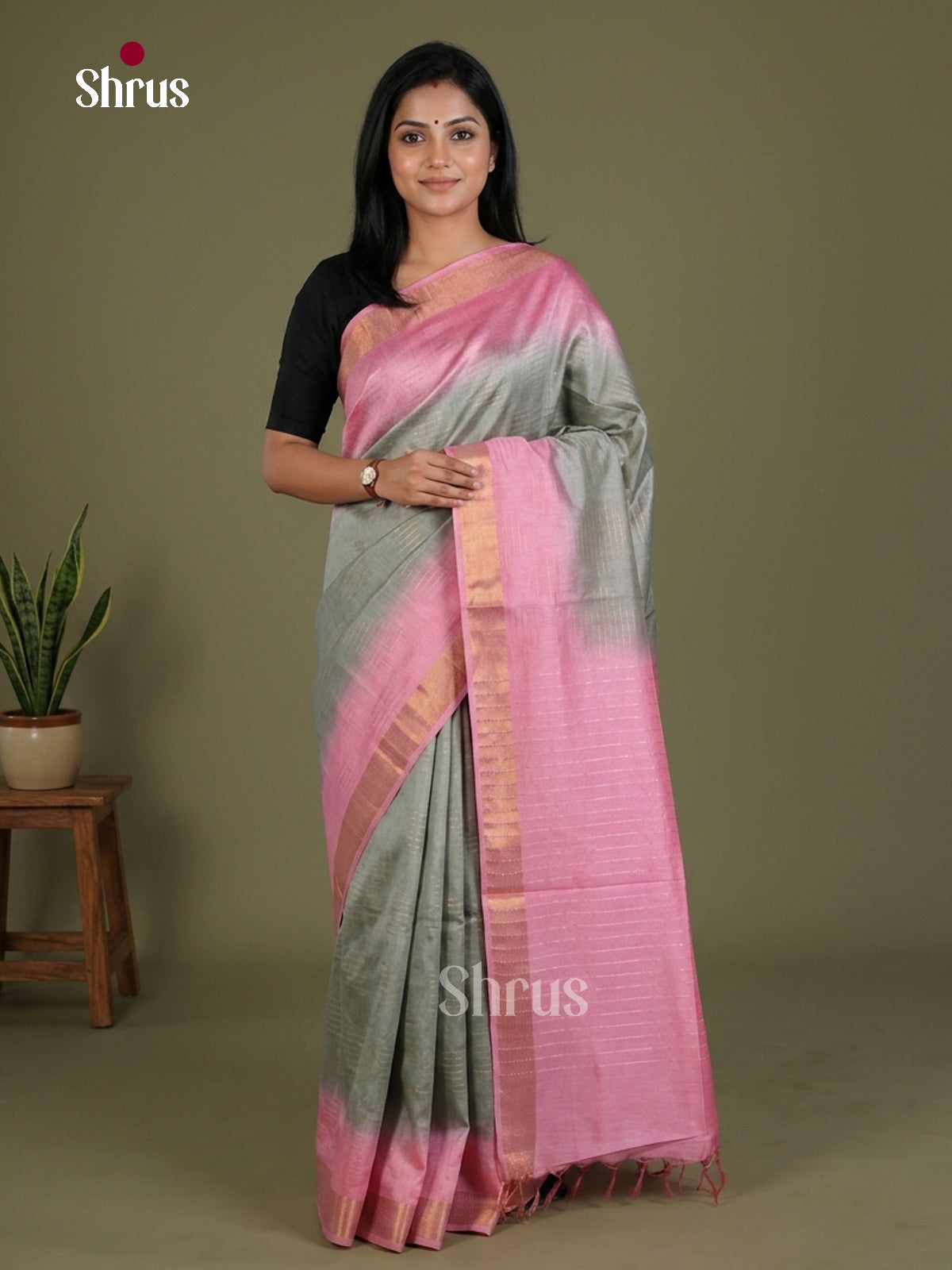 Semi Tussar Saree - EES21393