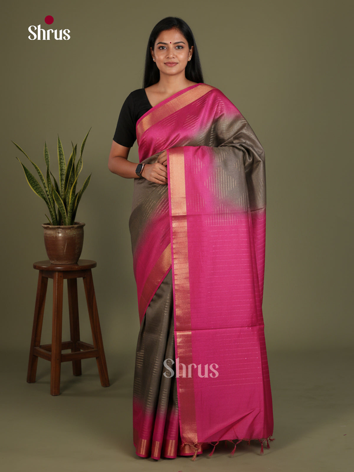 Semi Tussar Saree - EES21398