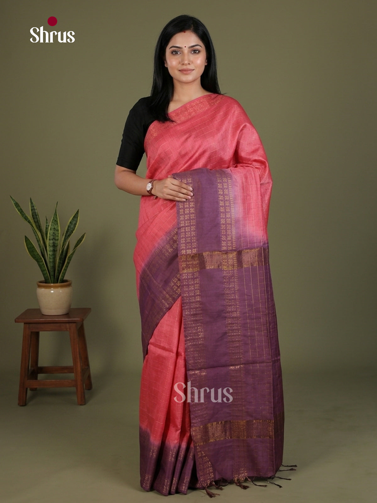 Semi Tussar Saree - EES21408