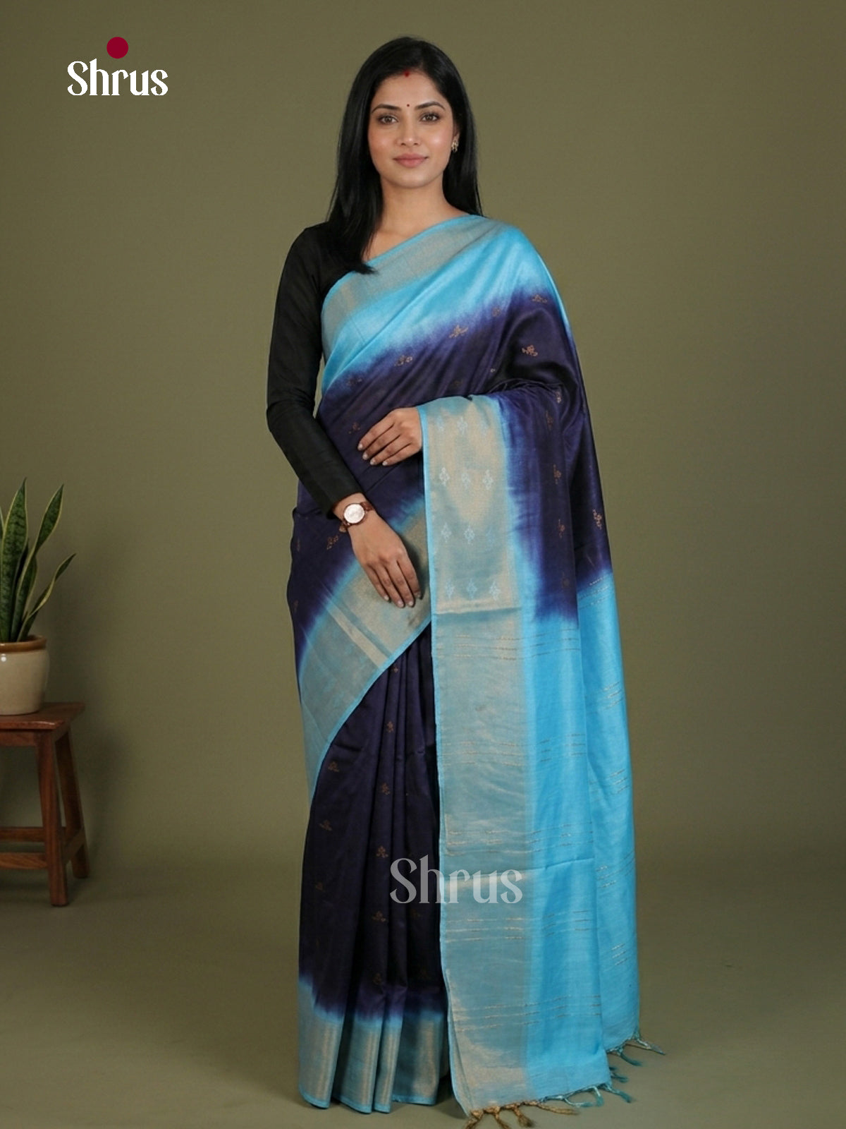 Semi Tussar Saree - EES21409