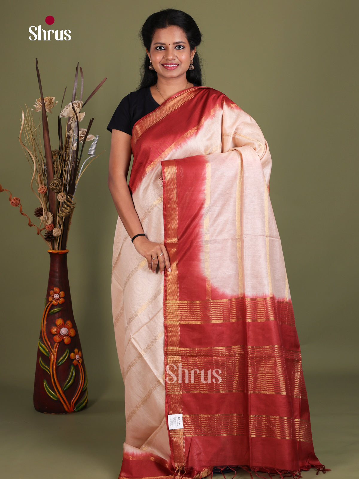 Semi Tussar Saree - EES21428