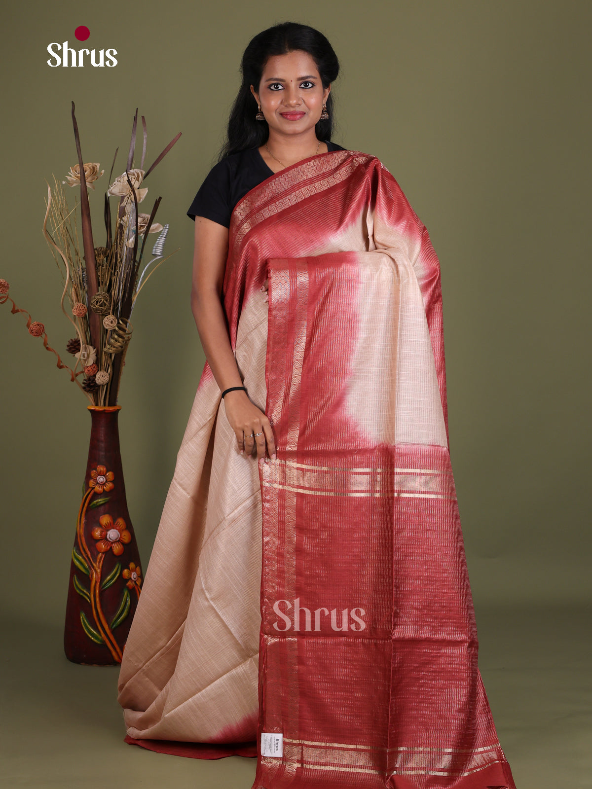 Semi Tussar Saree - EES21449