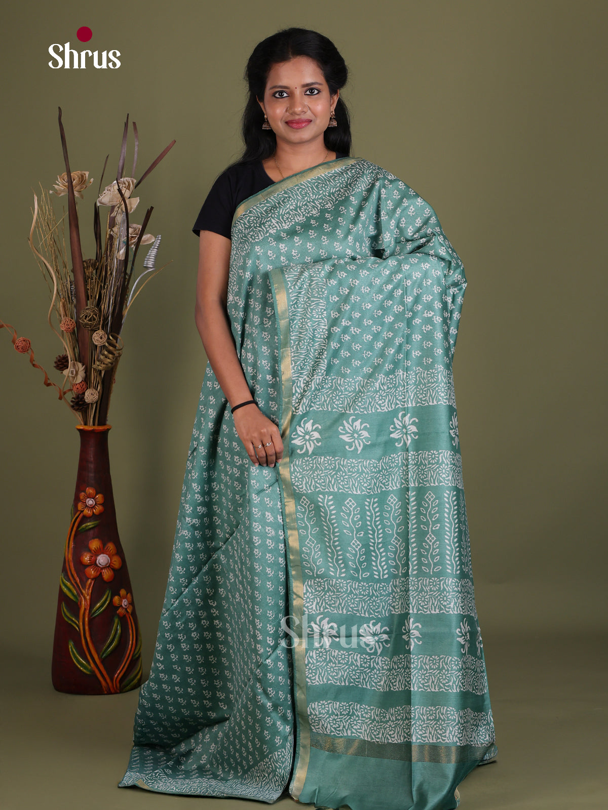 Semi Tussar Saree - EES21475