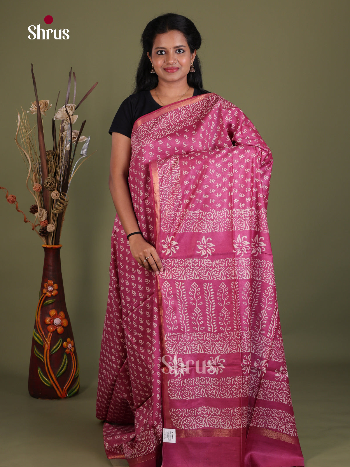 Semi Tussar Saree - EES21476