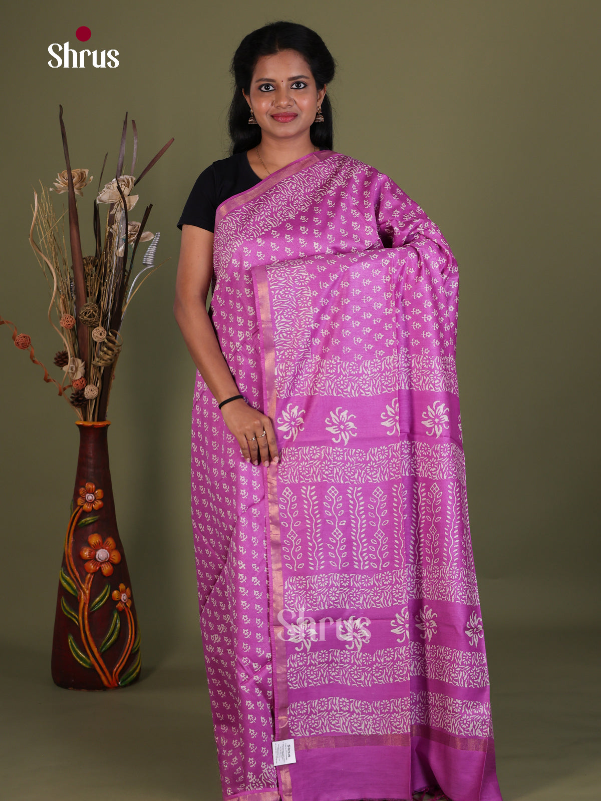 Semi Tussar Saree - EES21478