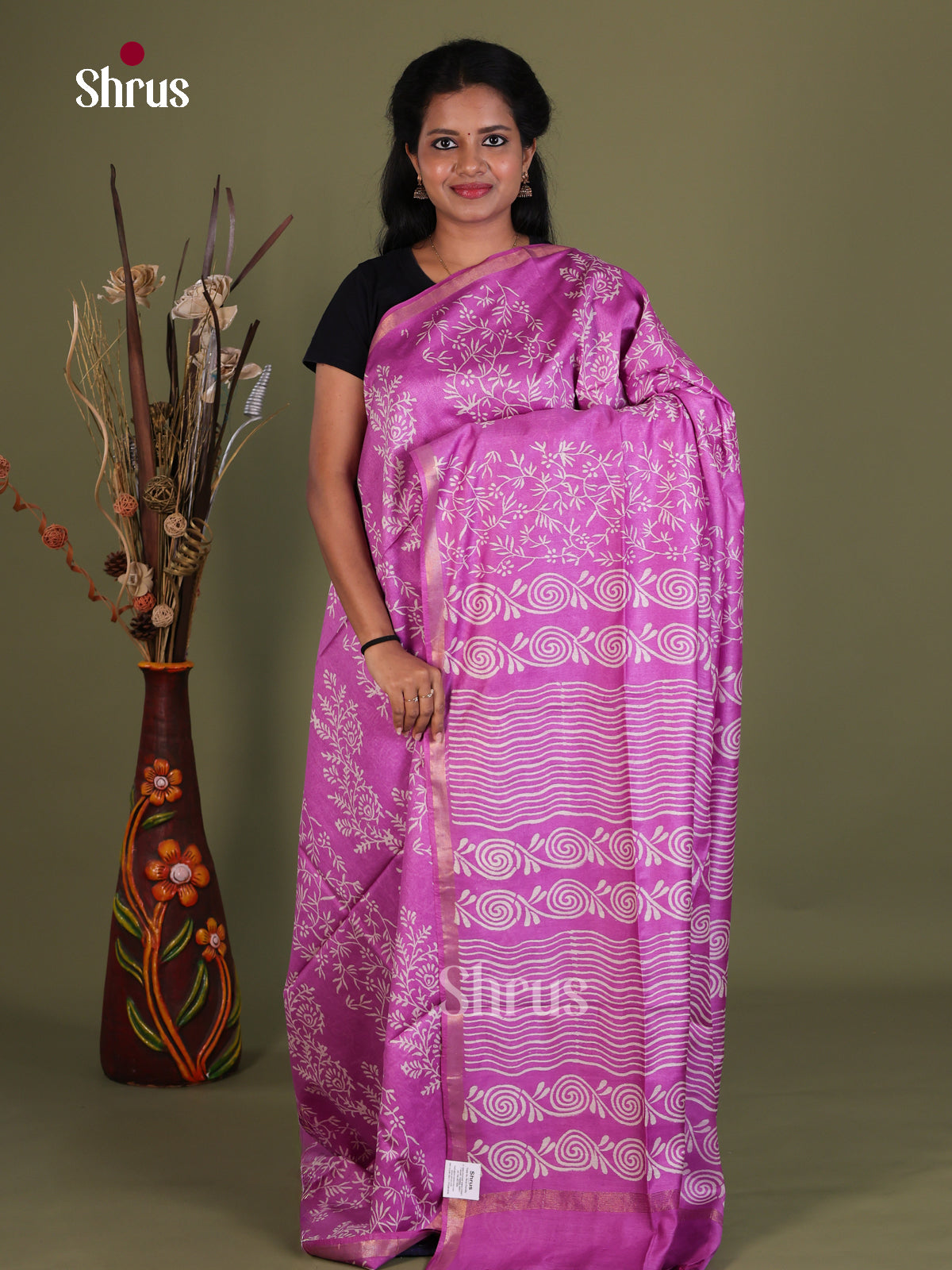 Semi Tussar Saree - EES21490