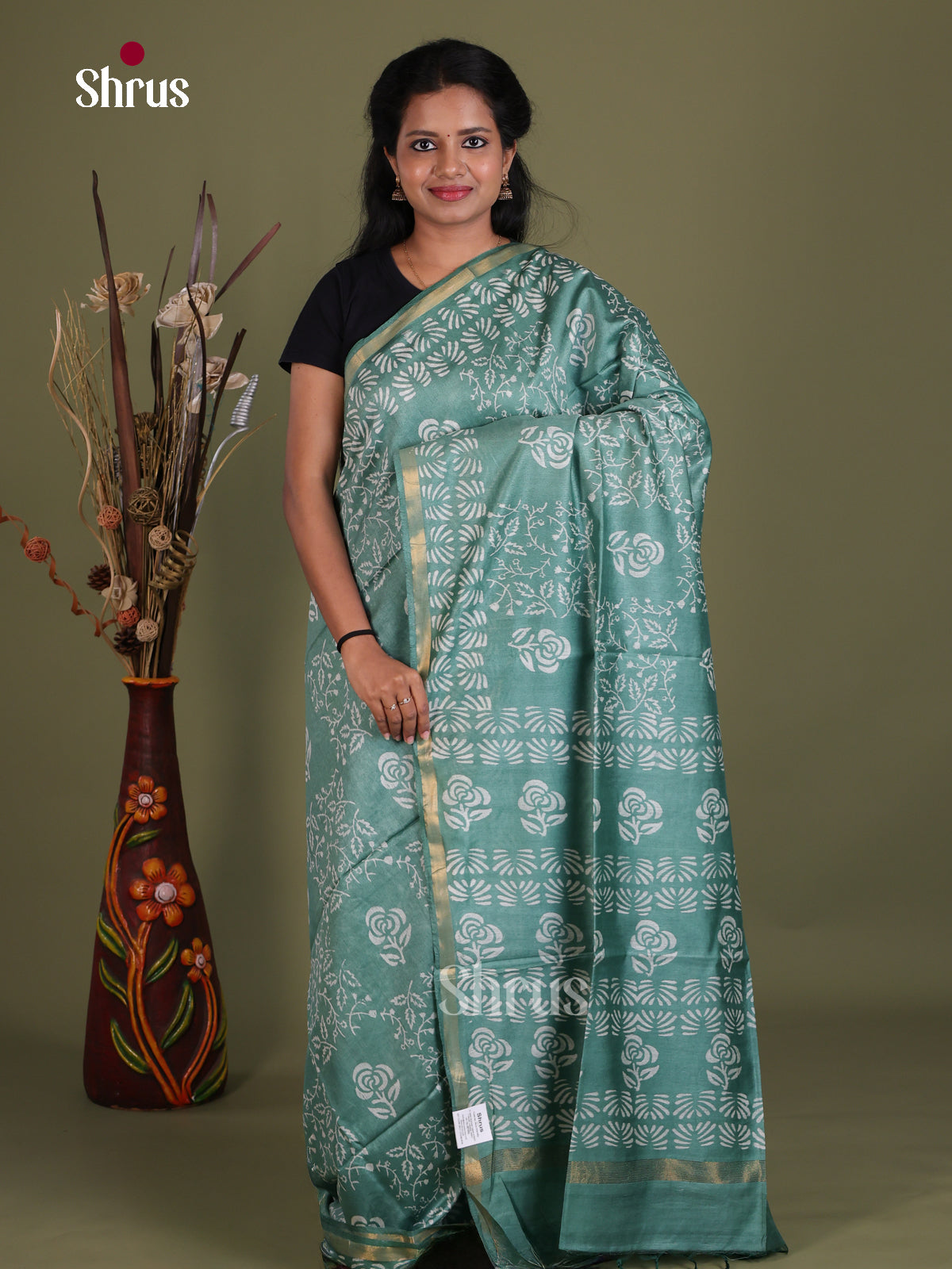 Semi Tussar Saree - EES21503